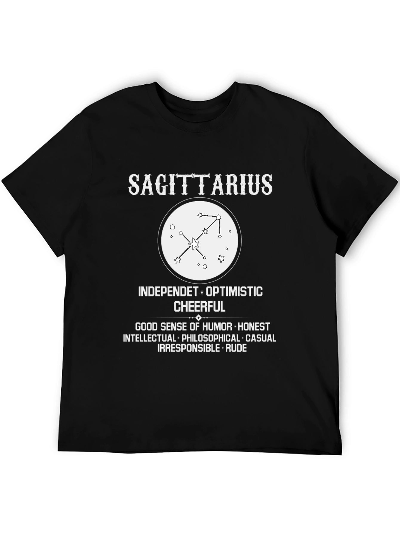 Sagittarius Zodiac T-Shirt Horoscope Constellation Tee