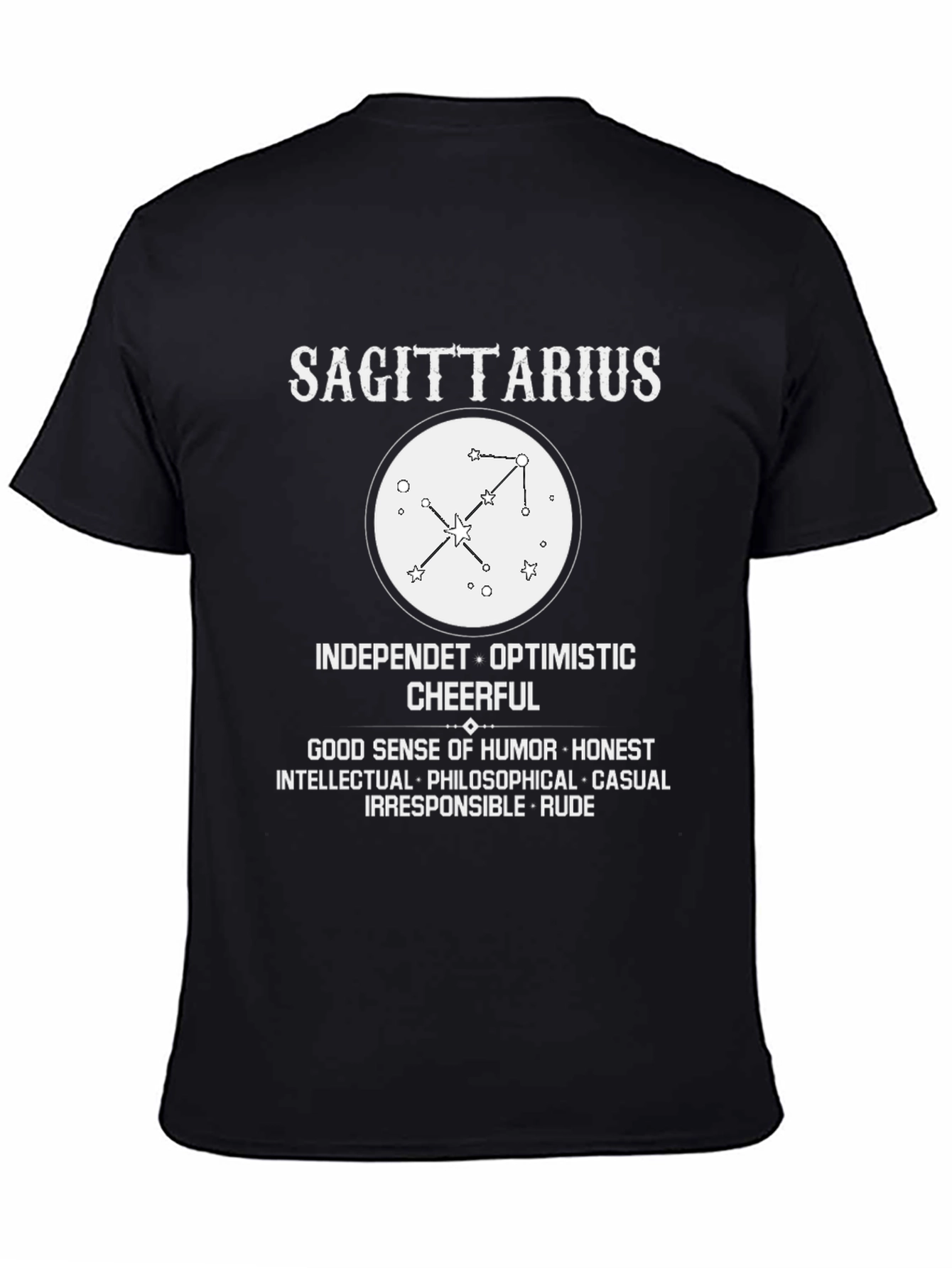 Sagittarius Zodiac T-Shirt Horoscope Constellation Tee