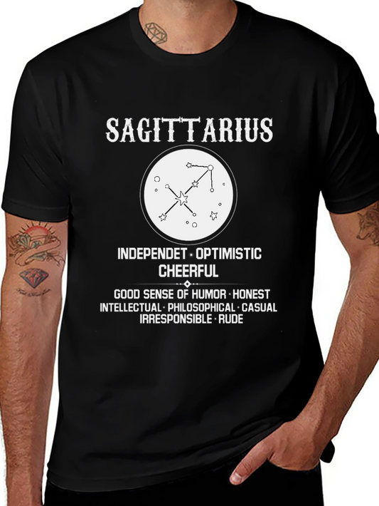 Sagittarius Zodiac T-Shirt Horoscope Constellation Tee