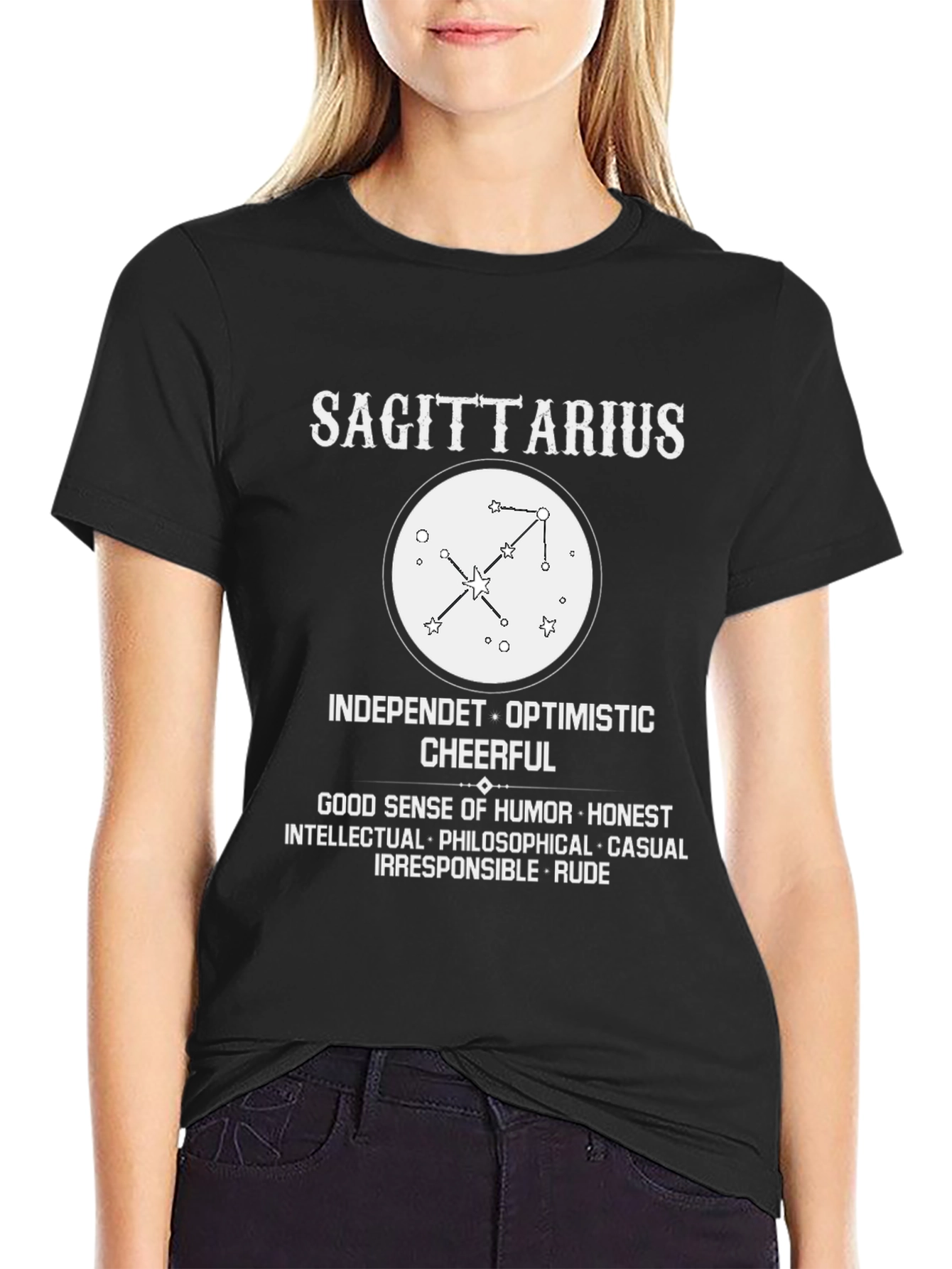 Sagittarius Zodiac T-Shirt Horoscope Constellation Tee