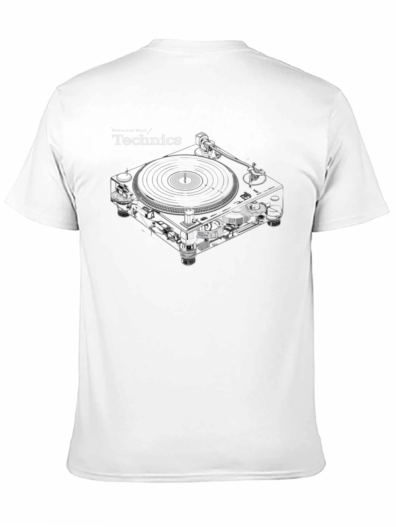 Technics Turntable Graphic Tee - Black