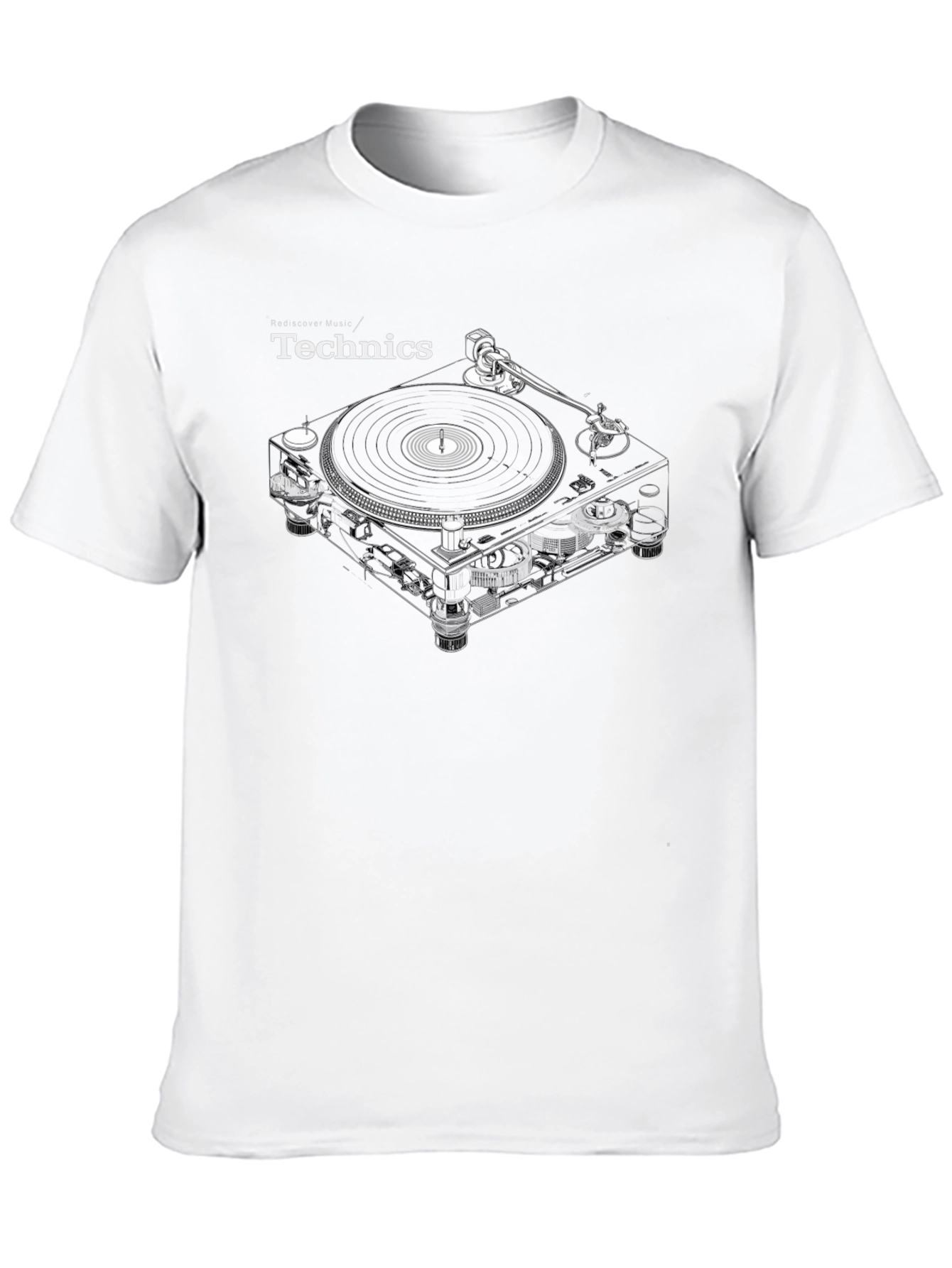 Technics Turntable Graphic Tee - Black
