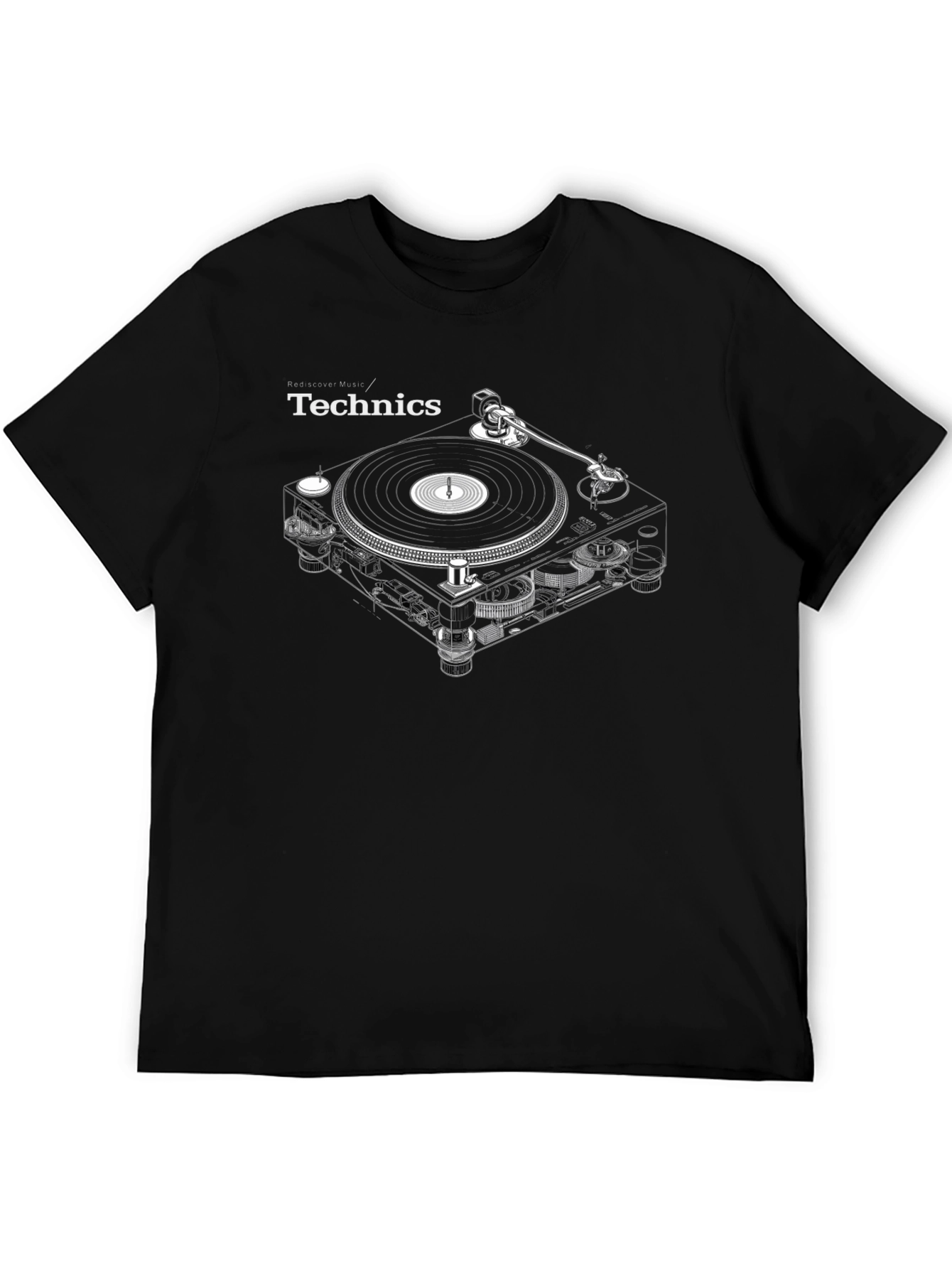 Technics Turntable Graphic Tee - Black