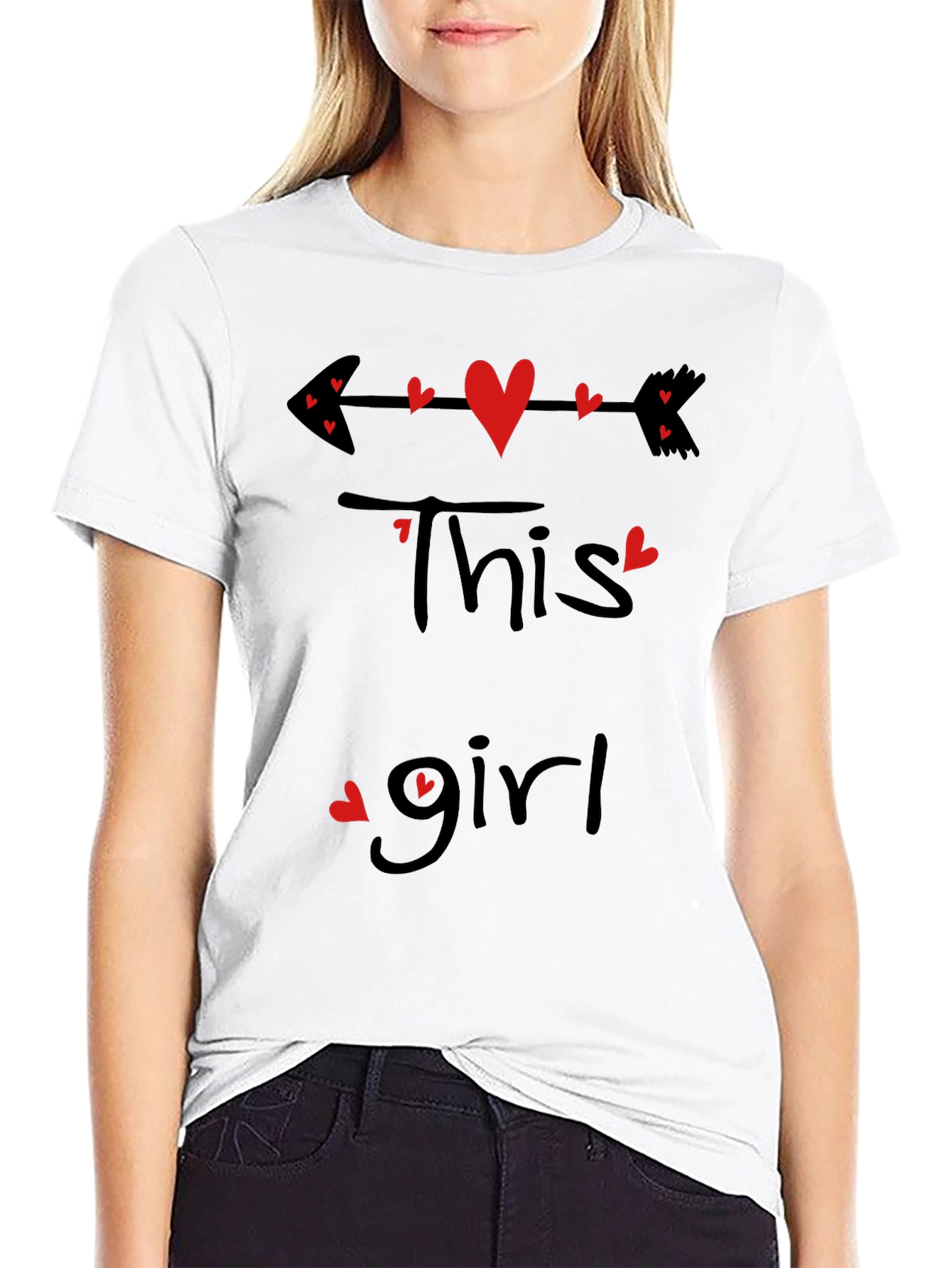 This Girl Heart Arrow Valentines T-Shirt