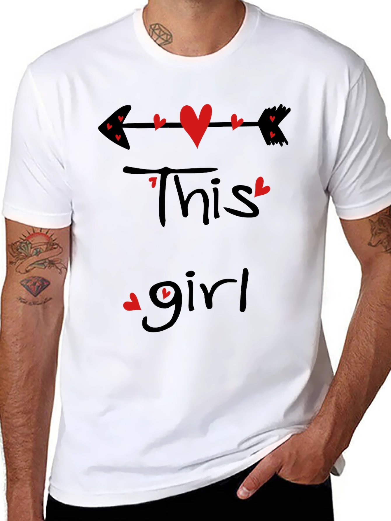This Girl Heart Arrow Valentines T-Shirt