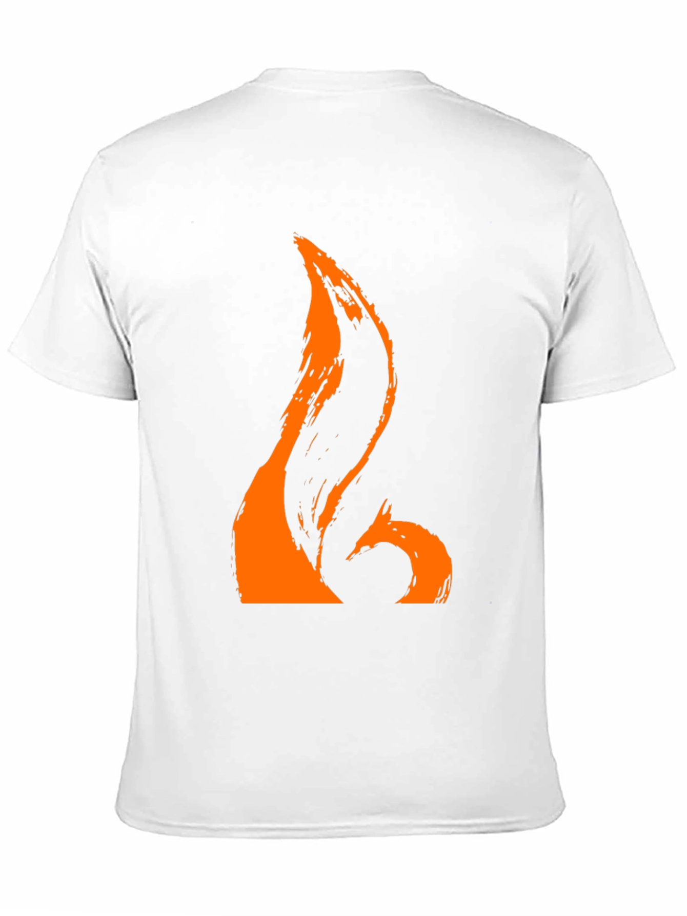 Black T-Shirt with Abstract Orange Graphic