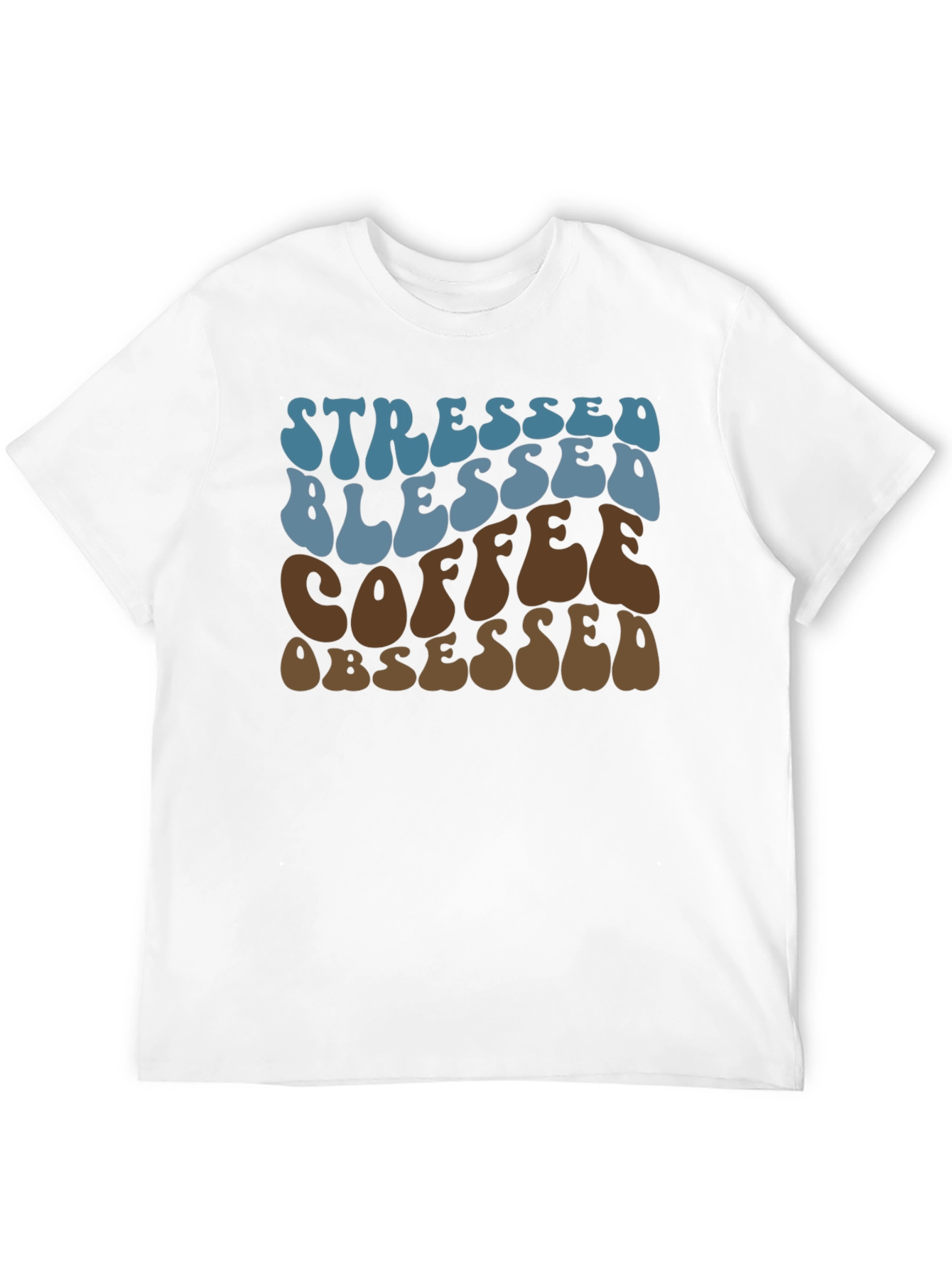 Stressed Blessed Coffee Obsessed Graphic Tee