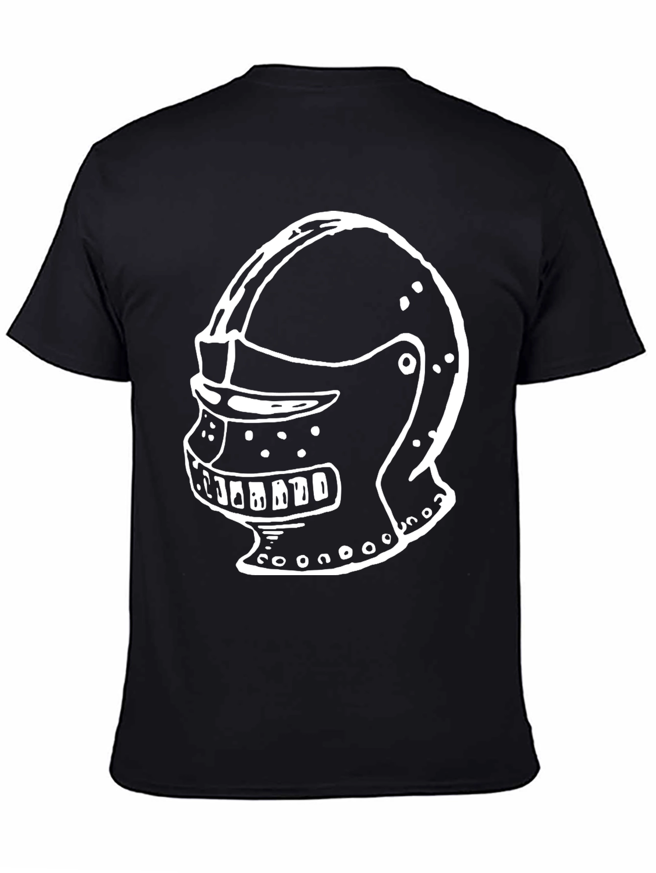 Knight Helmet Graphic T-Shirt - Black