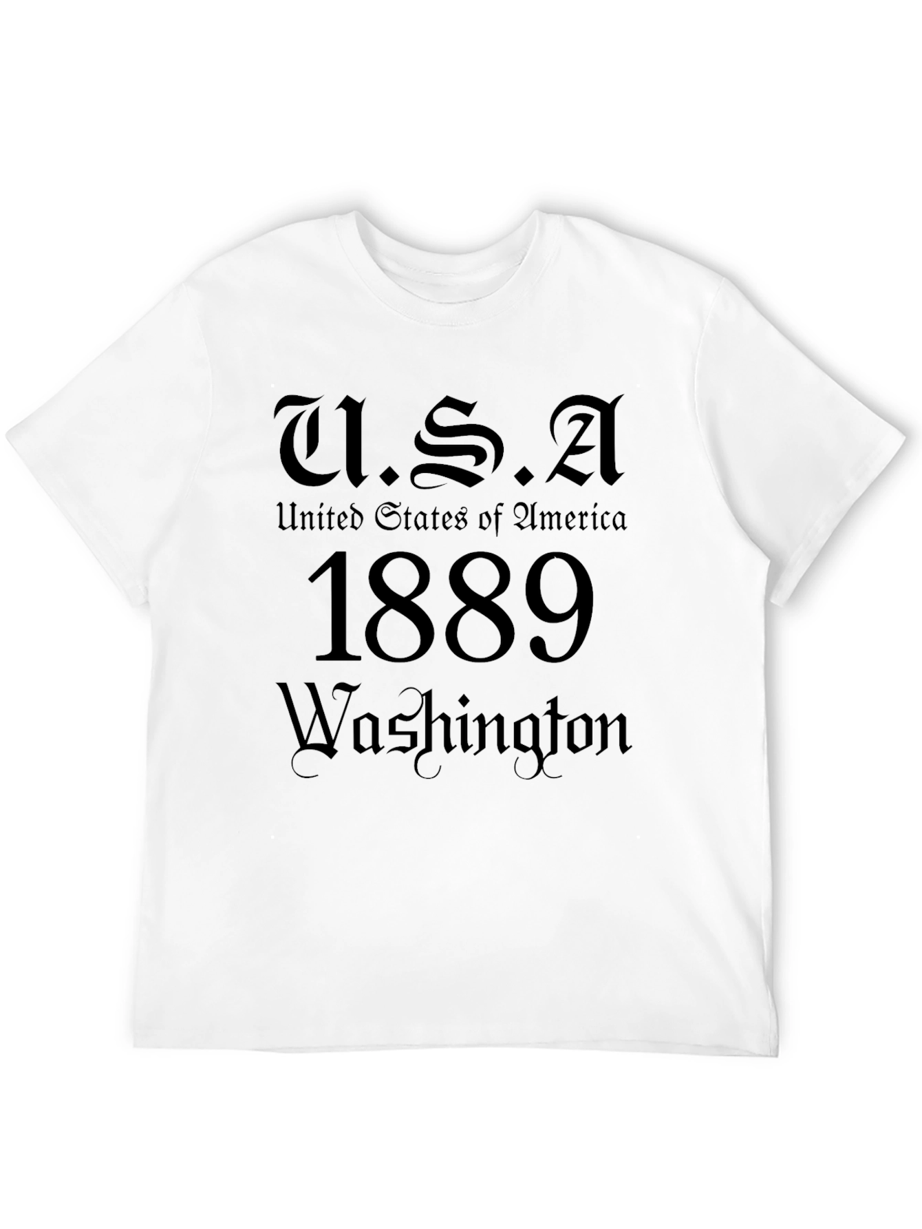 USA Washington 1889 Black Graphic Tee