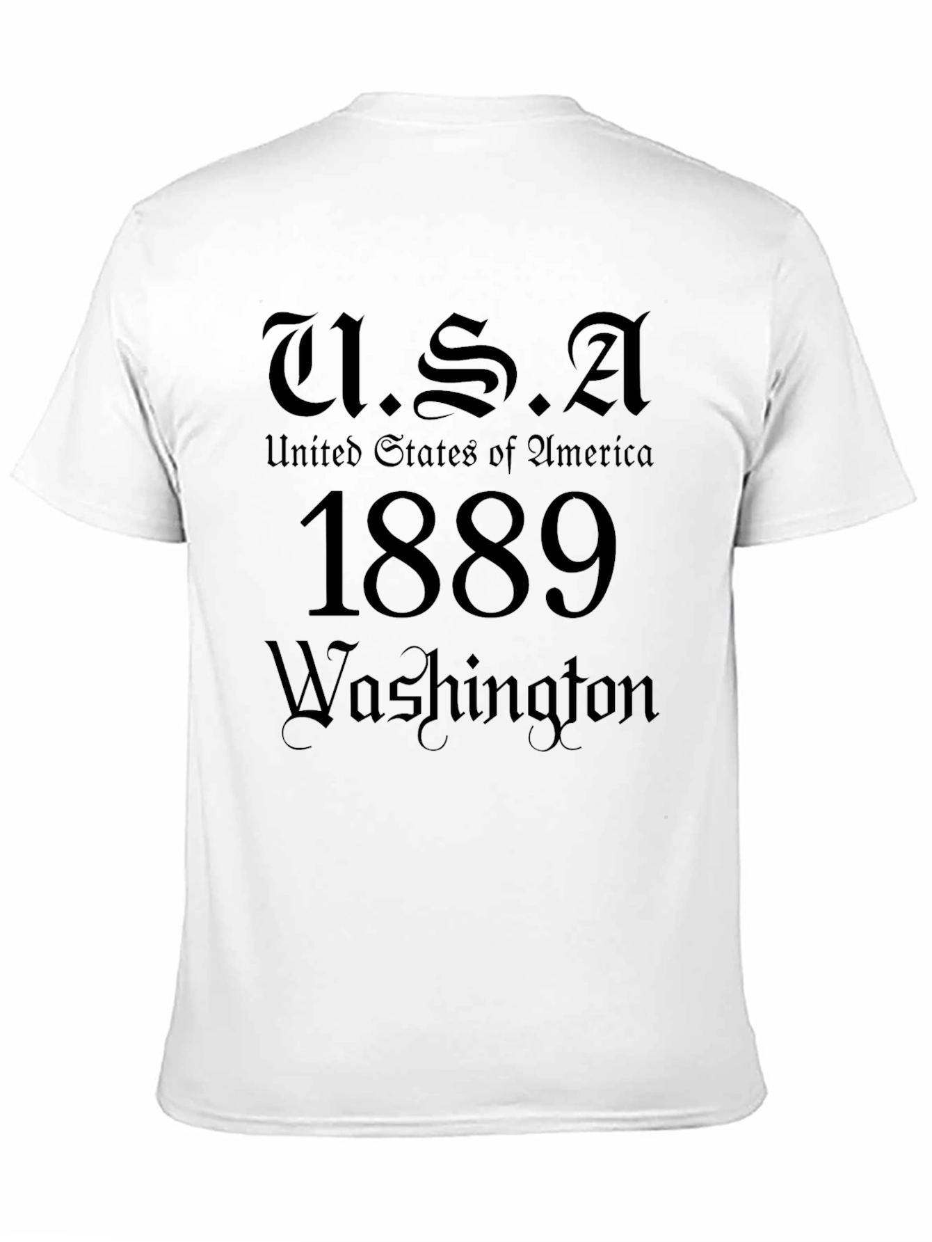 USA Washington 1889 Black Graphic Tee