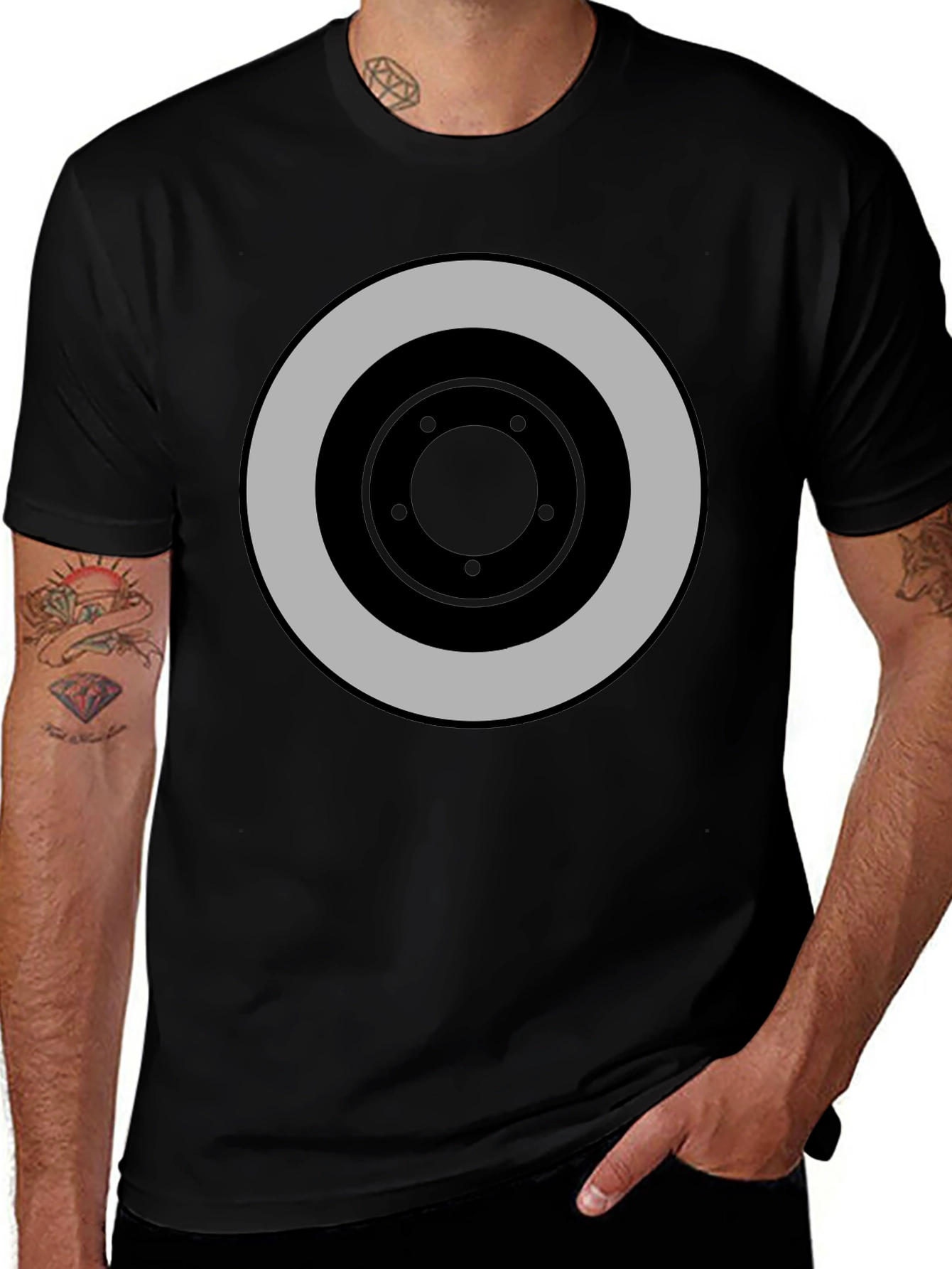 Target Graphic Black T-Shirt: Bold Style