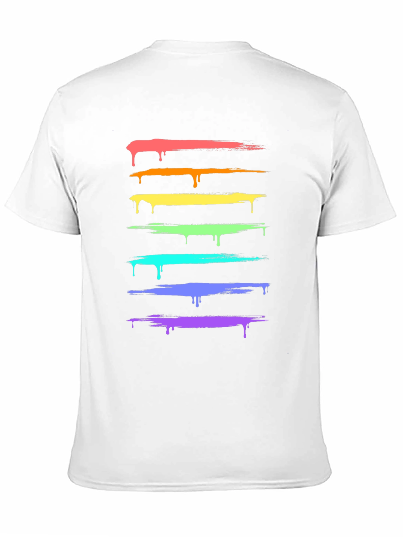 Rainbow Drip Tee - Stylish Graphic Print T-Shirt