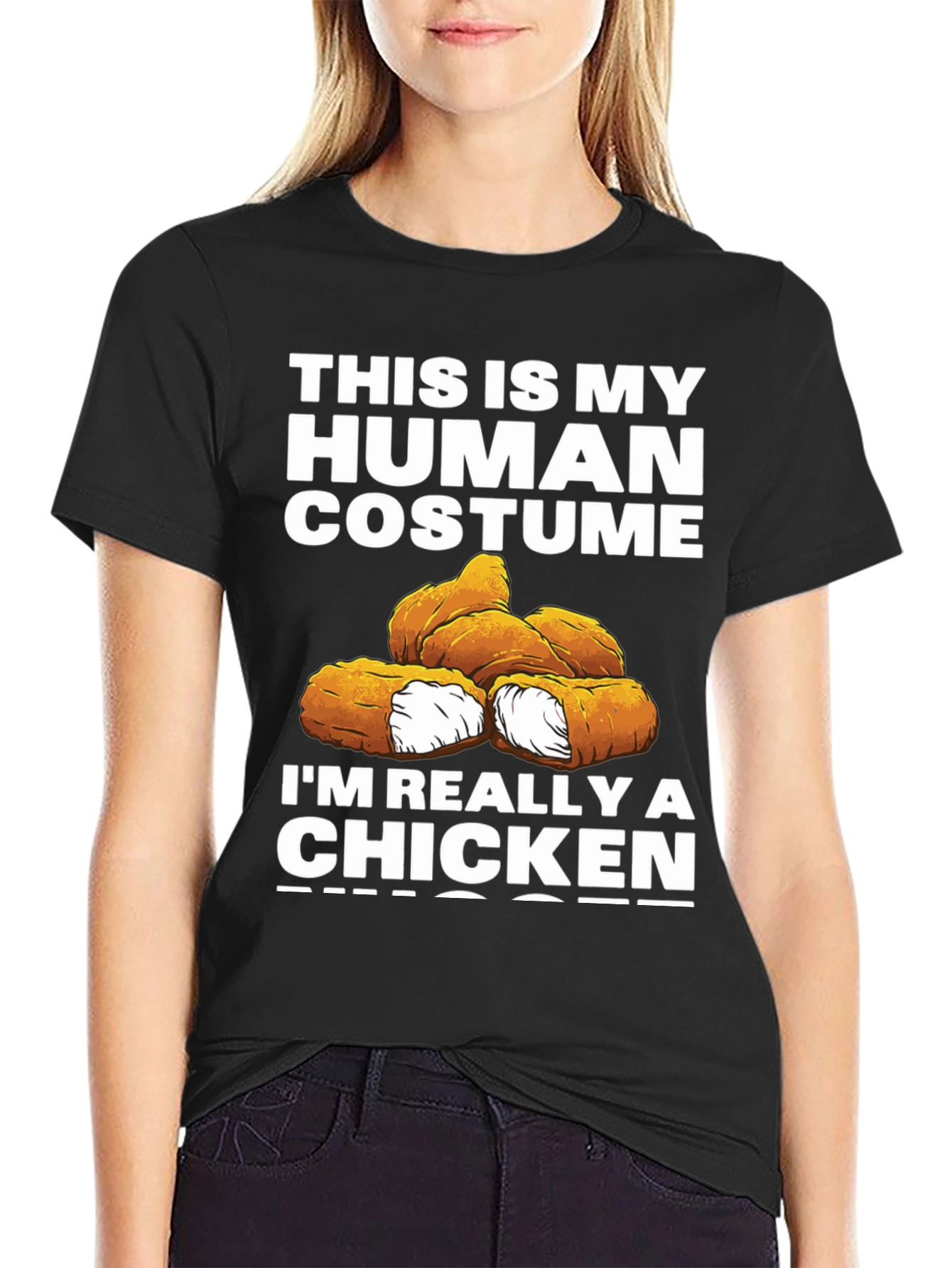Funny Human Costume Chicken Nuggets T-Shirt