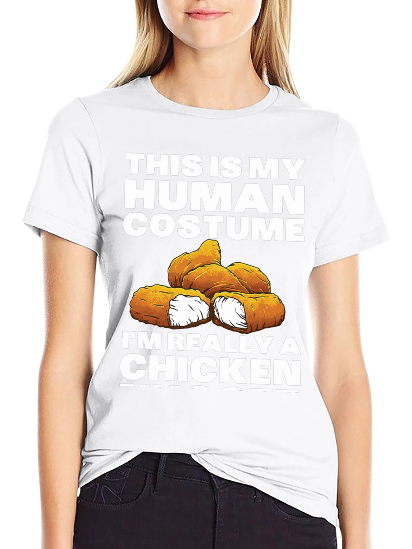 Funny Human Costume Chicken Nuggets T-Shirt