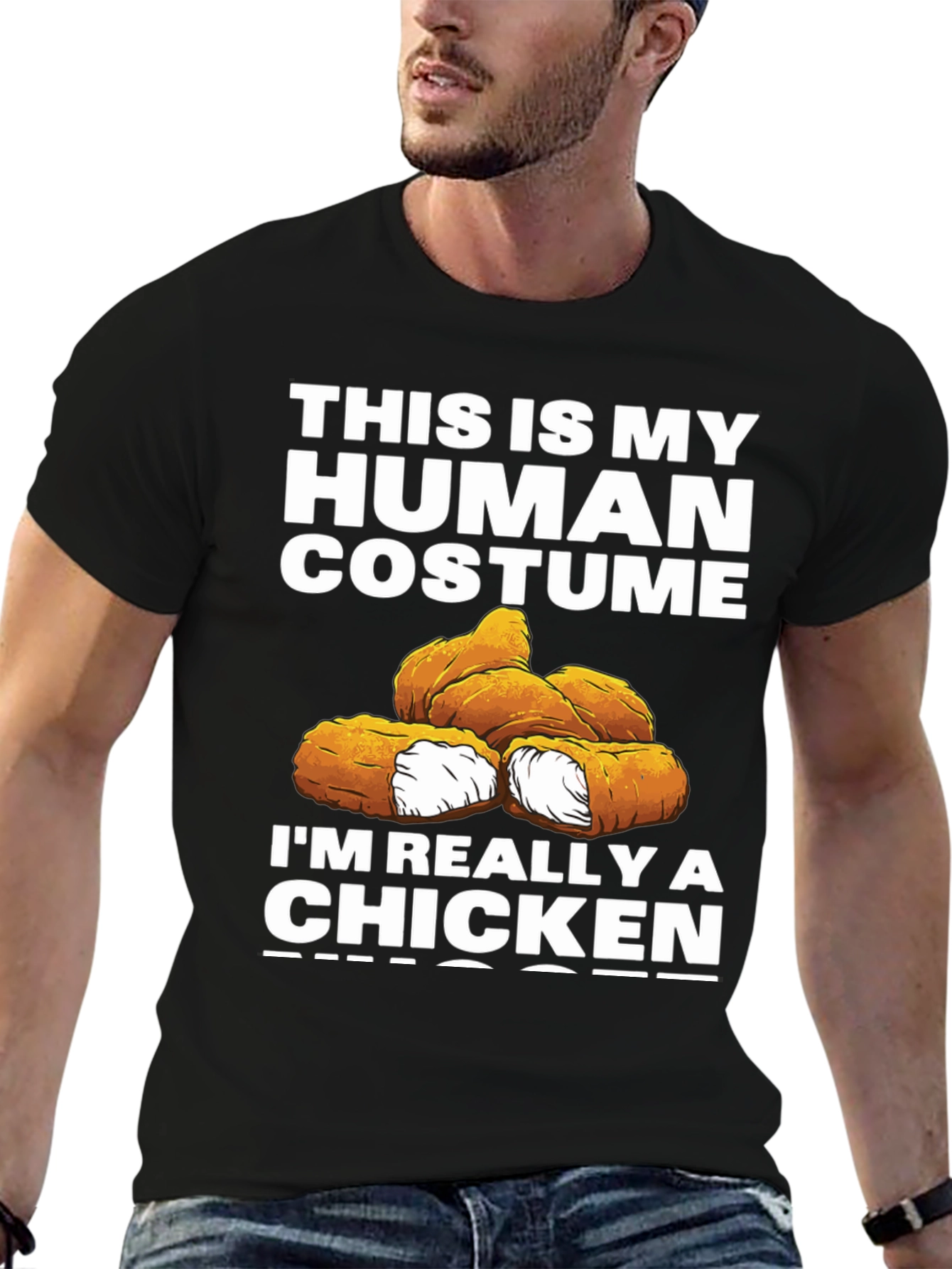 Funny Human Costume Chicken Nuggets T-Shirt