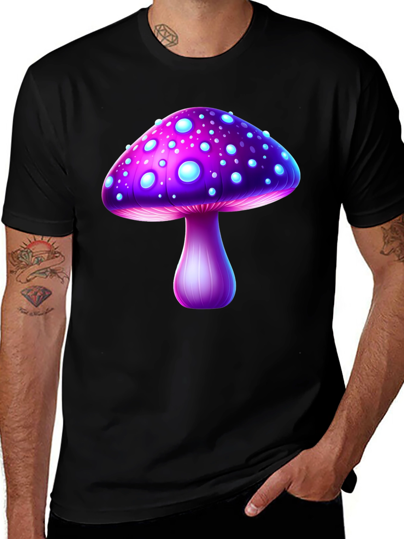 Mushroom Graphic T-Shirt - Unique Fantasy Design