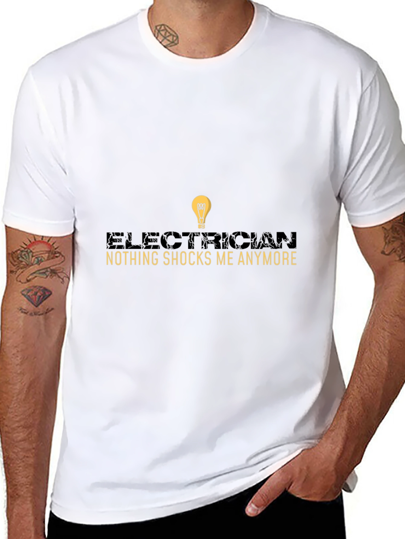 Electrician Humor Graphic Tee - Nothing Shocks Me