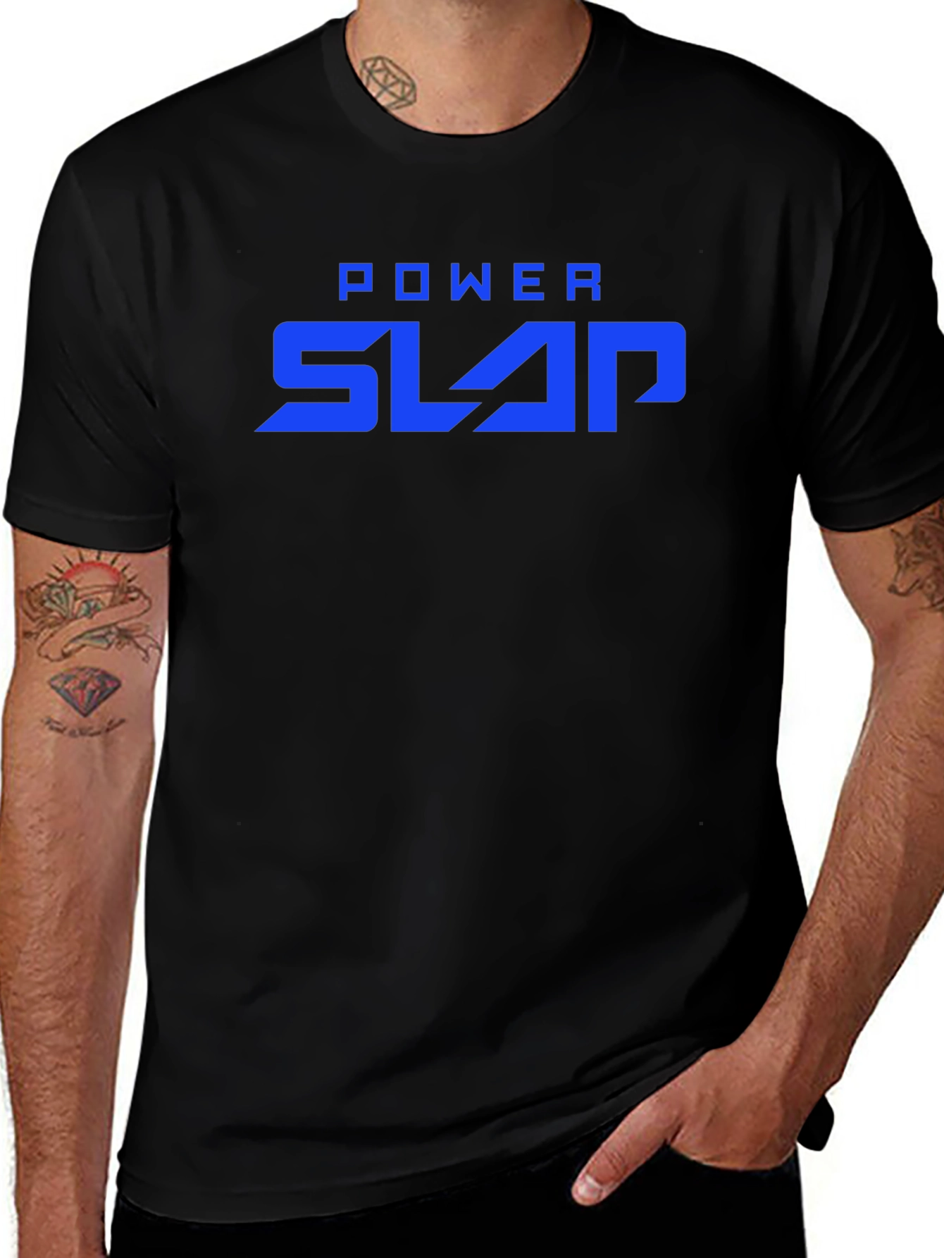 Power Slap Black T-Shirt - Bold Graphic Tee