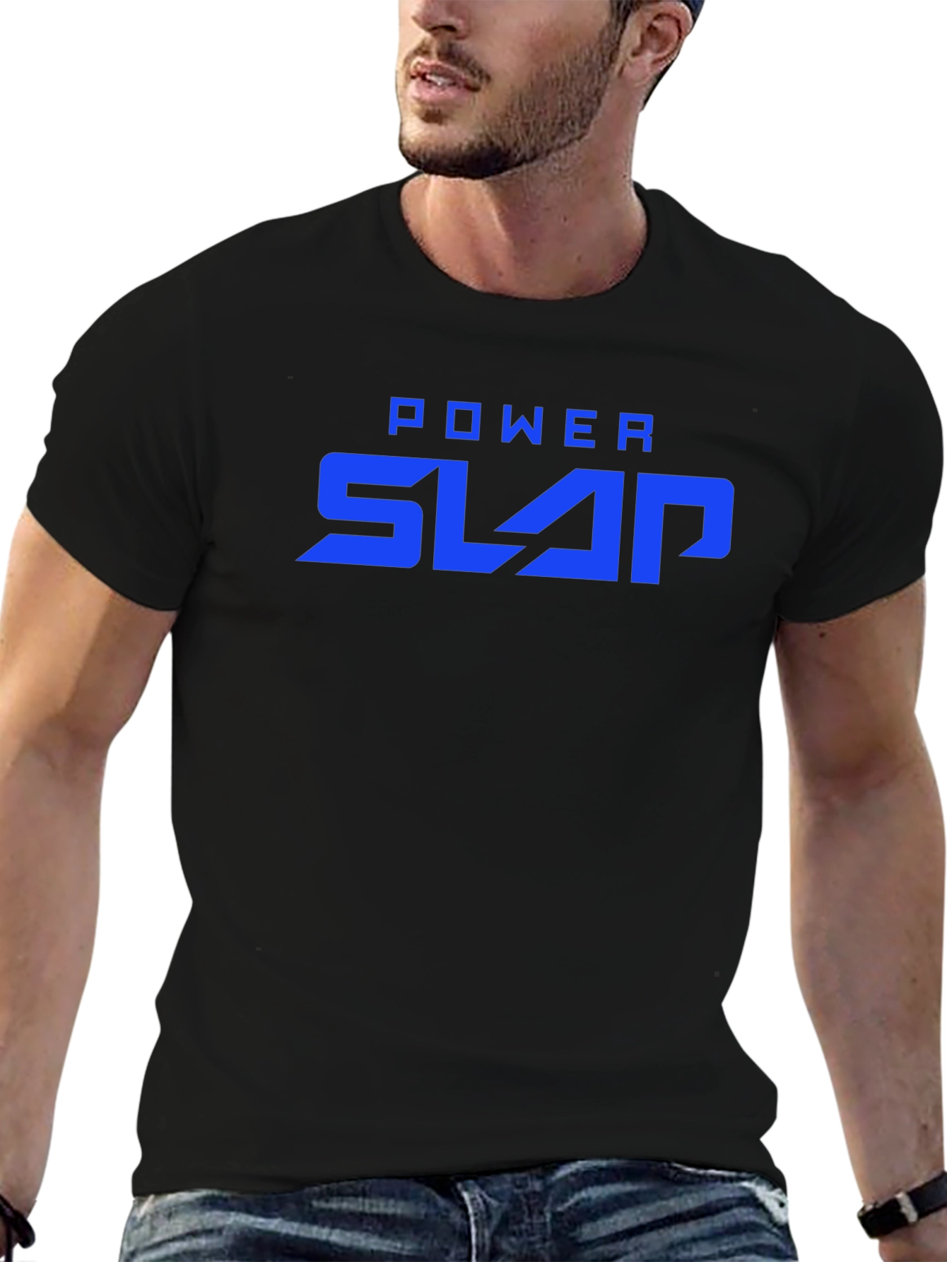 Power Slap Black T-Shirt - Bold Graphic Tee