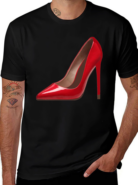 Red High Heel Graphic Tee - Fashionable & Stylish