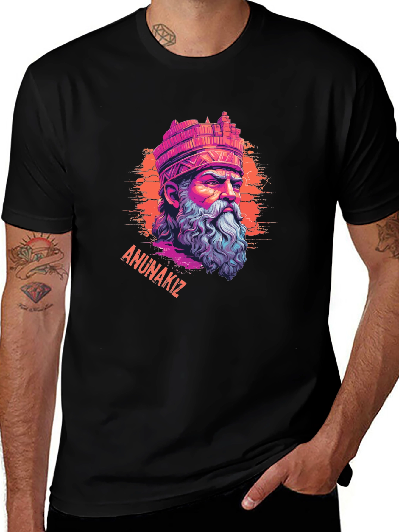 Anunnakiz Graphic Tee - Sumerian God Design T-Shirt