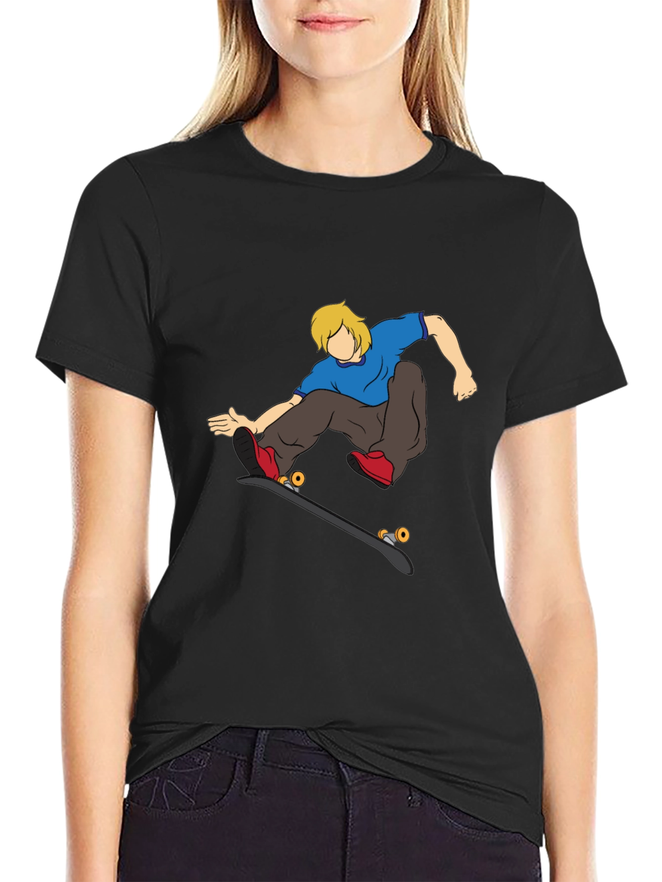 Skateboarding Cartoon T-Shirt