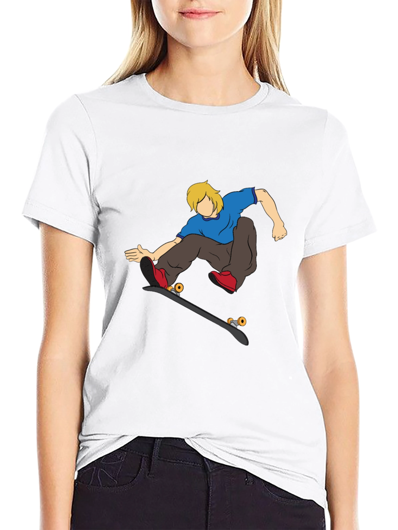 Skateboarding Cartoon T-Shirt