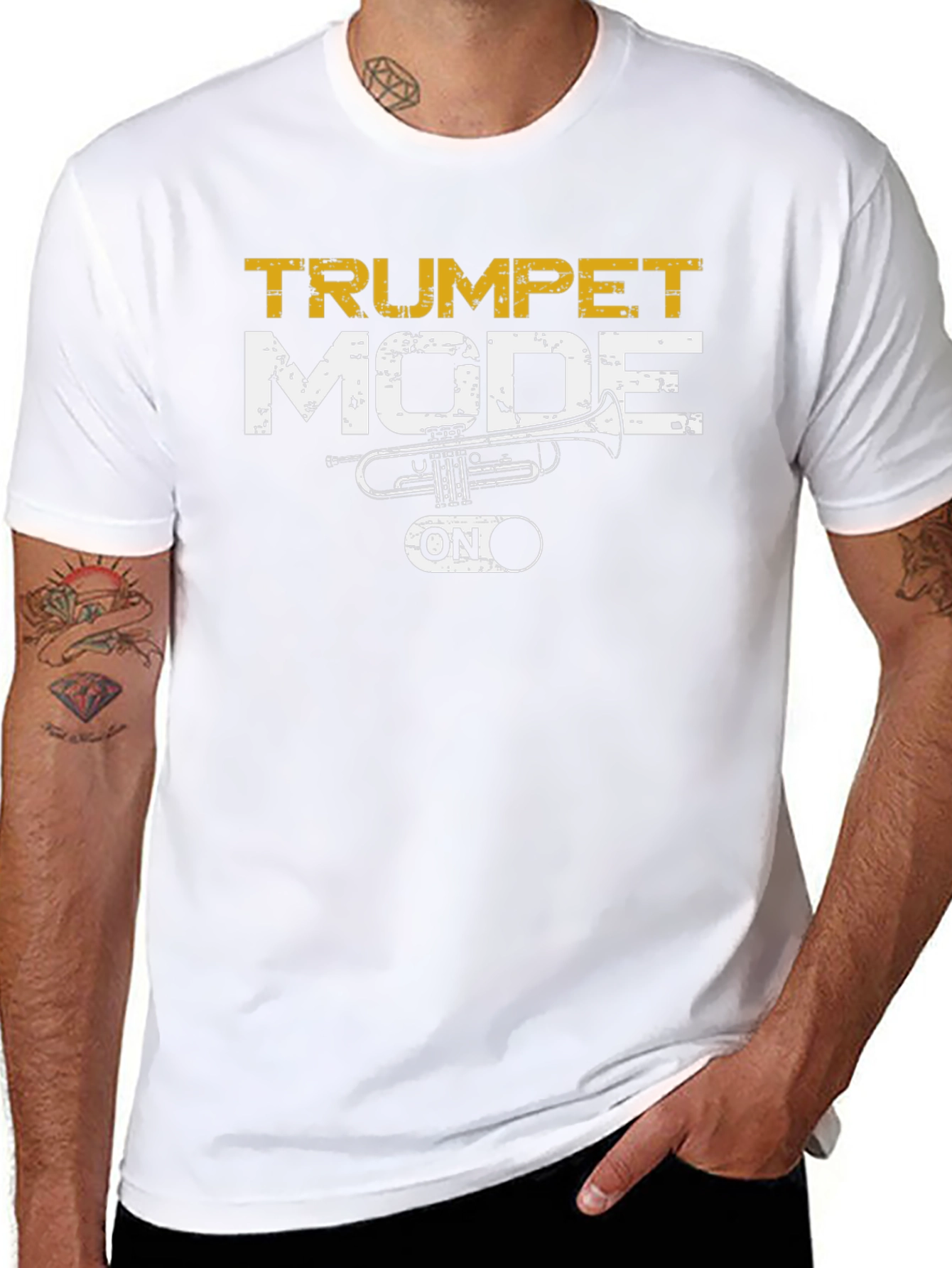 Trumpet Mode ON Black Graphic Tee