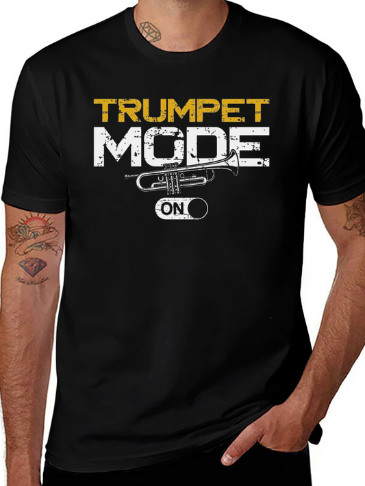 Trumpet Mode ON Black Graphic Tee