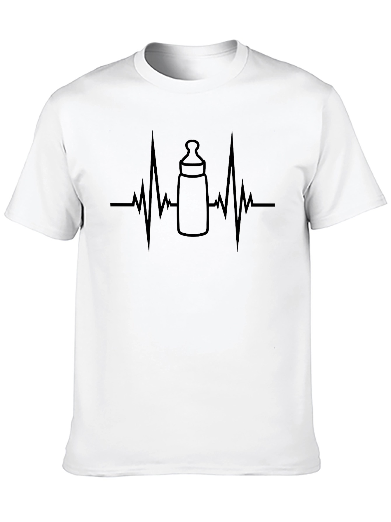 Baby Bottle Heartbeat T-Shirt - New Parent Tee