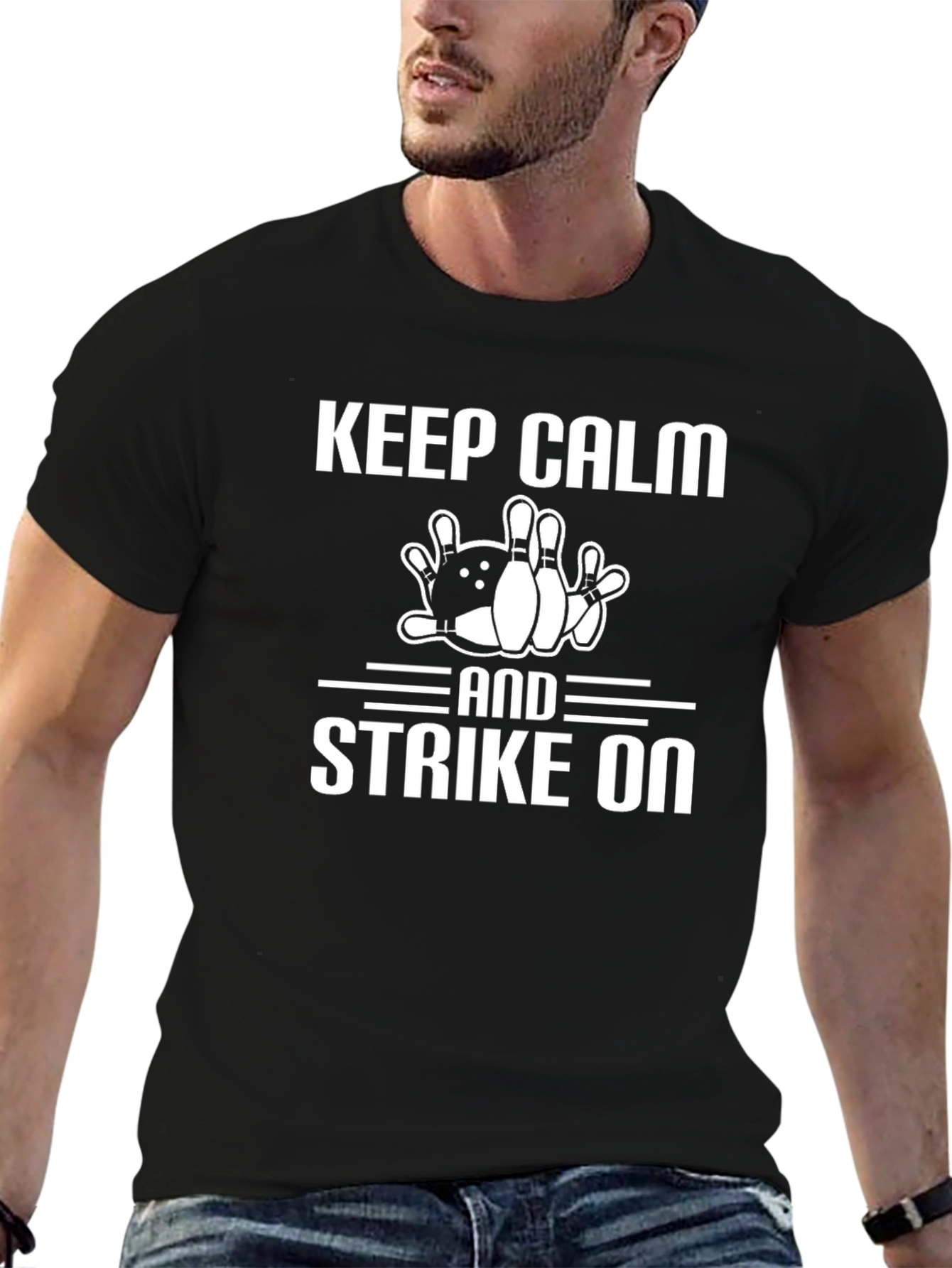 Keep Calm and Strike On Bowling T-Shirt