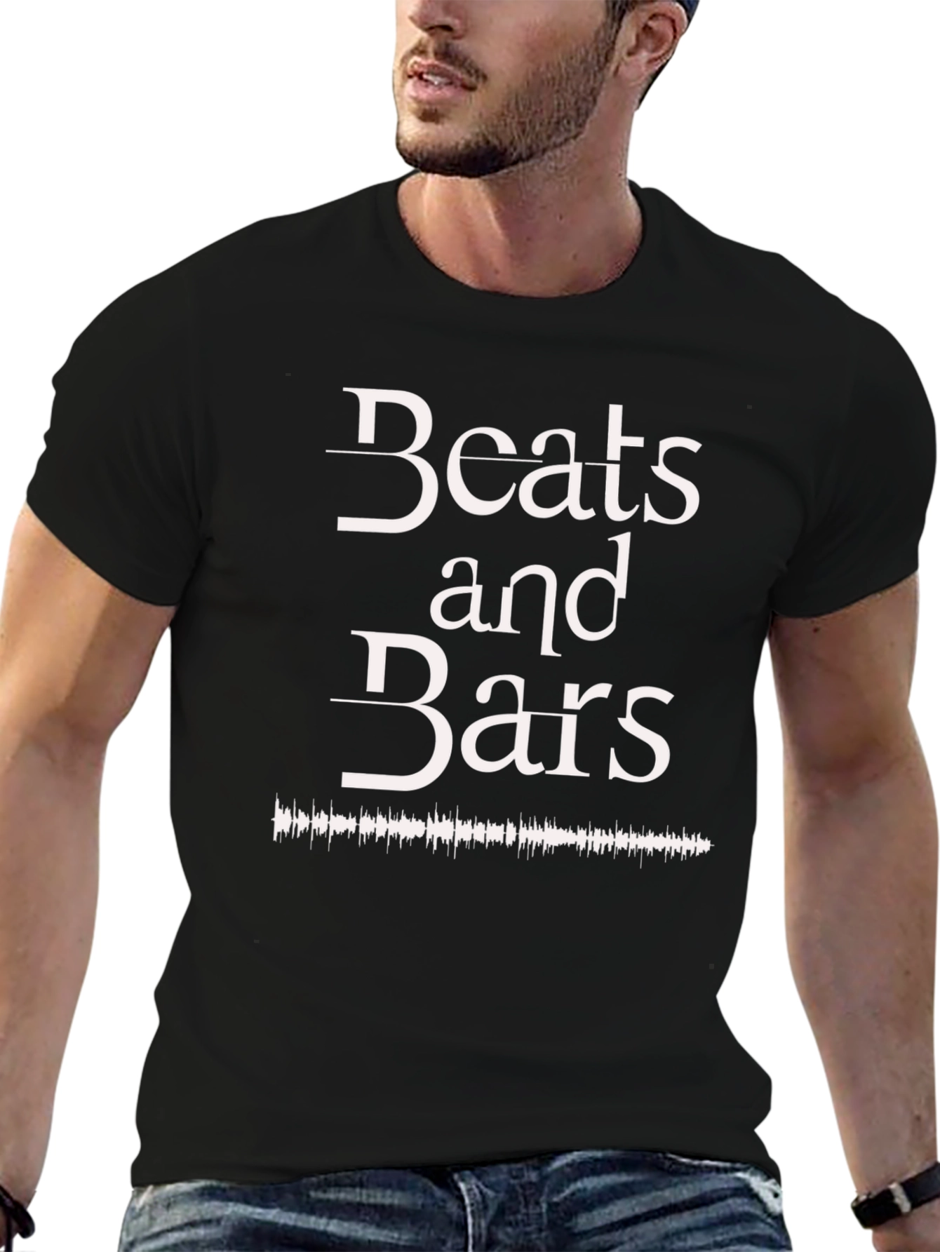 Beats and Bars Graphic Tee - Black