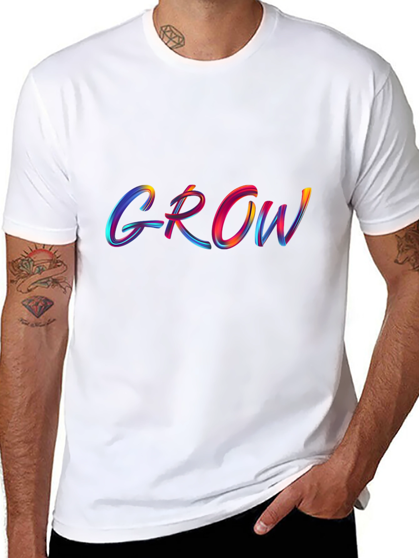 Grow T-Shirt - Black Cotton Tee