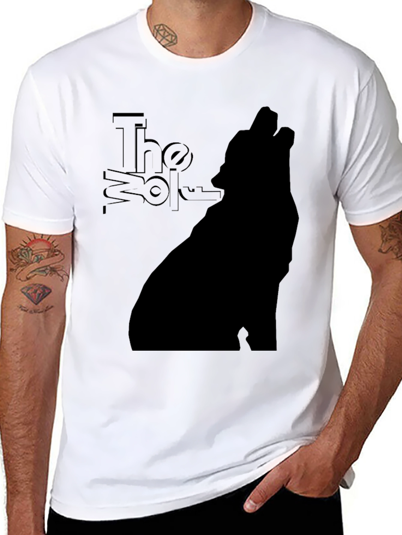 The Wolf Graphic T-Shirt - Mens Black Tee