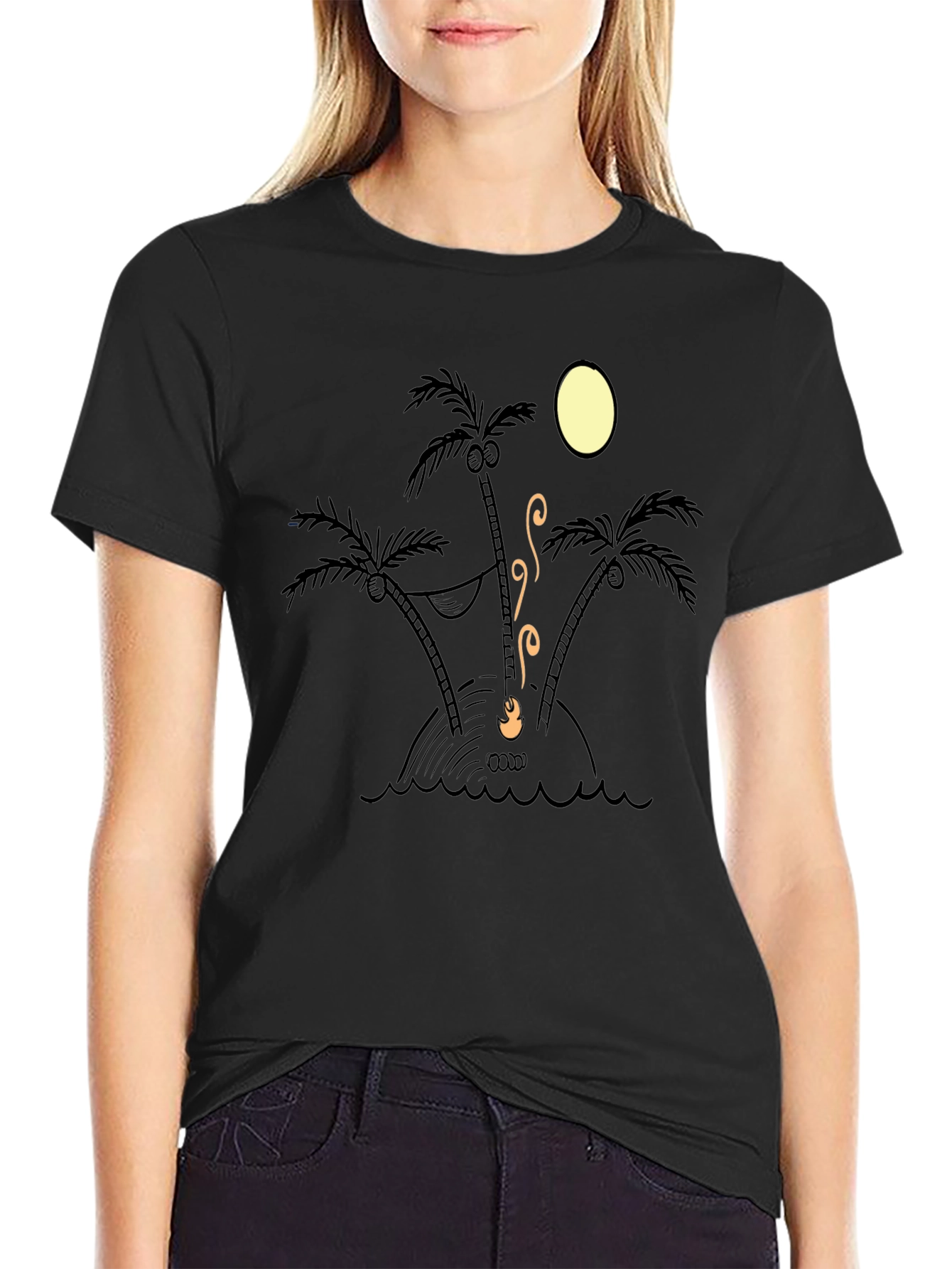 Island Time Tee - Relaxed Fit Palm Tree Design