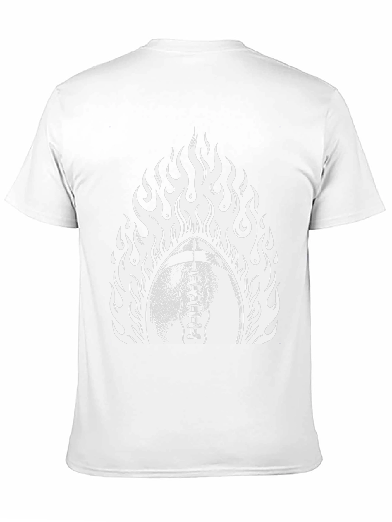 Fiery Football Graphic Tee - Black
