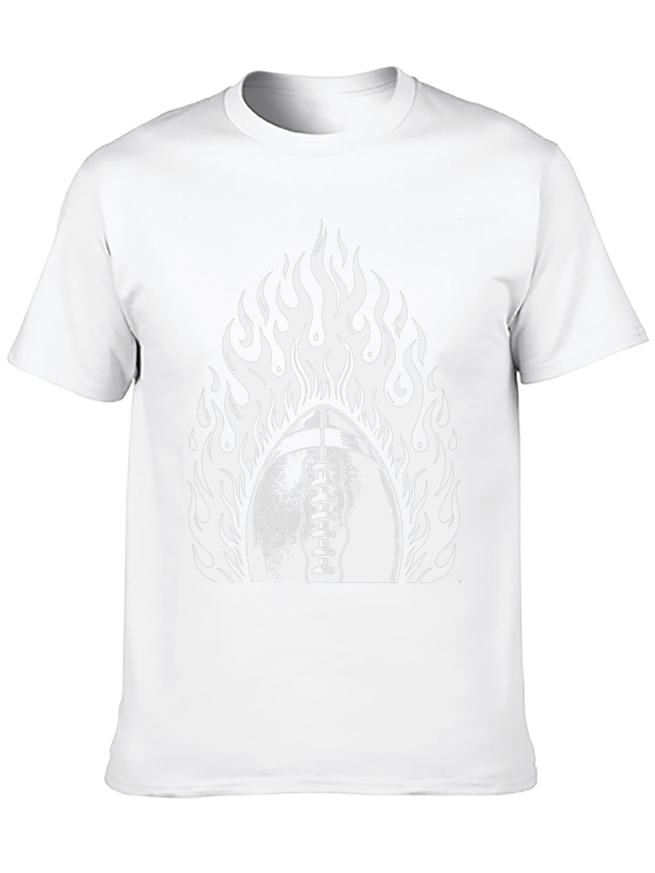 Fiery Football Graphic Tee - Black