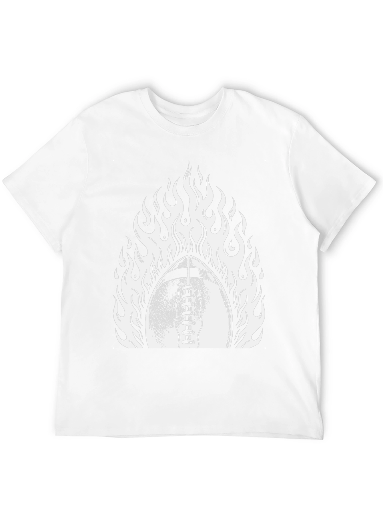 Fiery Football Graphic Tee - Black