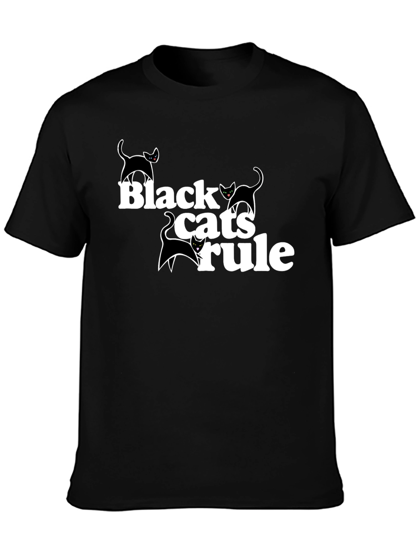 Black Cats Rule T-Shirt - Graphic Tee