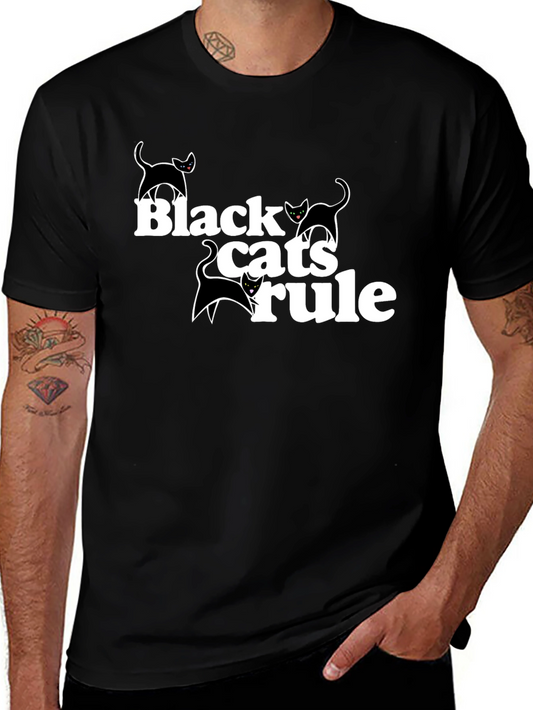 Black Cats Rule T-Shirt - Graphic Tee