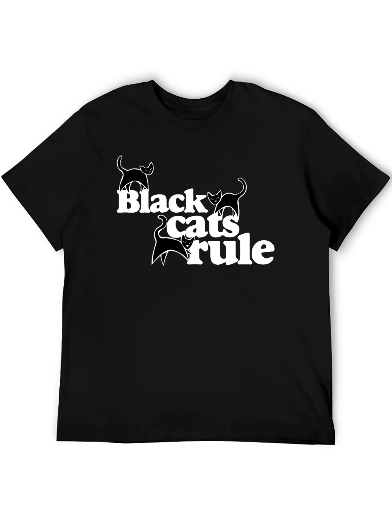 Black Cats Rule T-Shirt - Graphic Tee