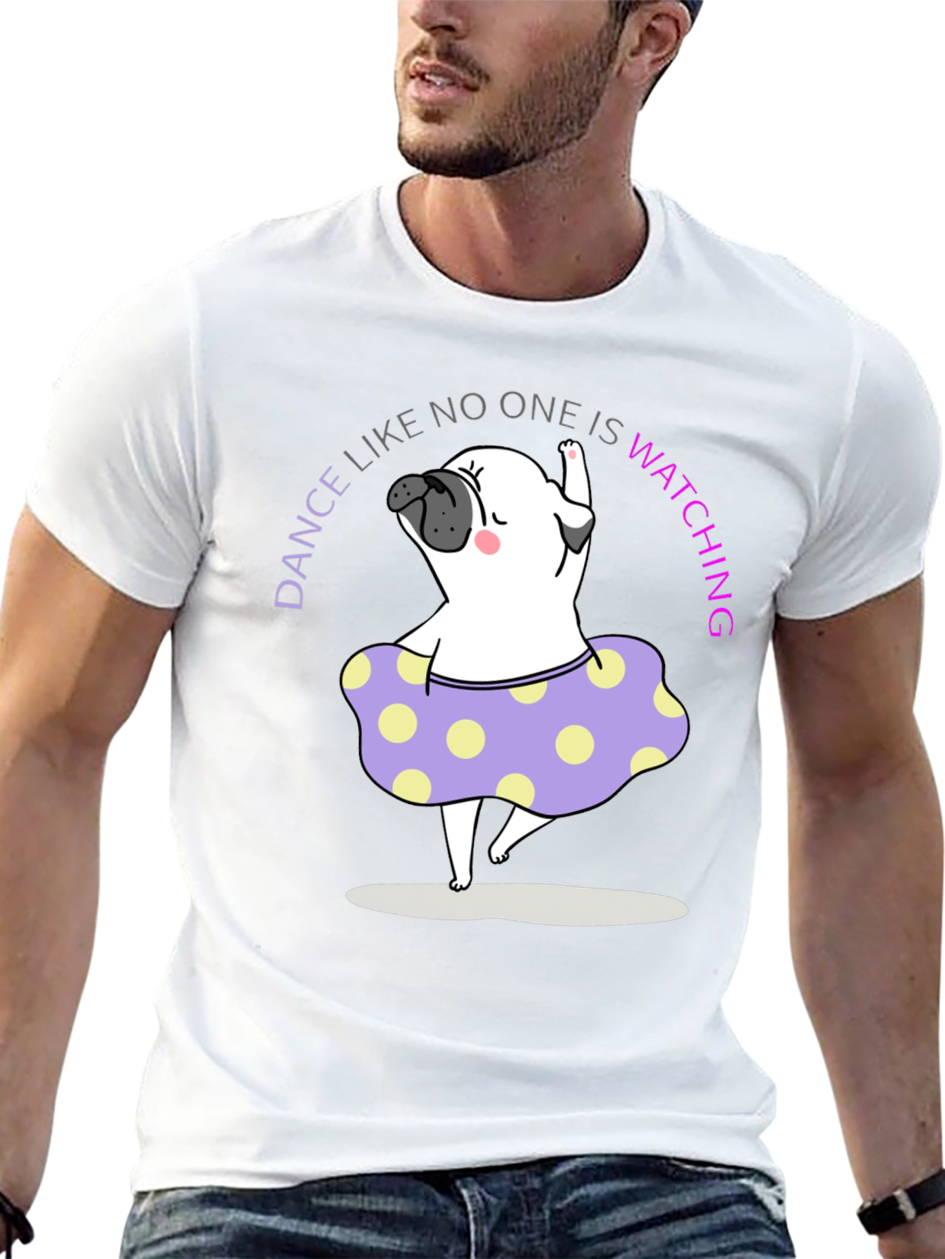 Dancing Pug T-Shirt | Funny Pug Lover Tee | Cute Dog Graphic Shirt | Dog Lover Gift | Free Shipping $50+
