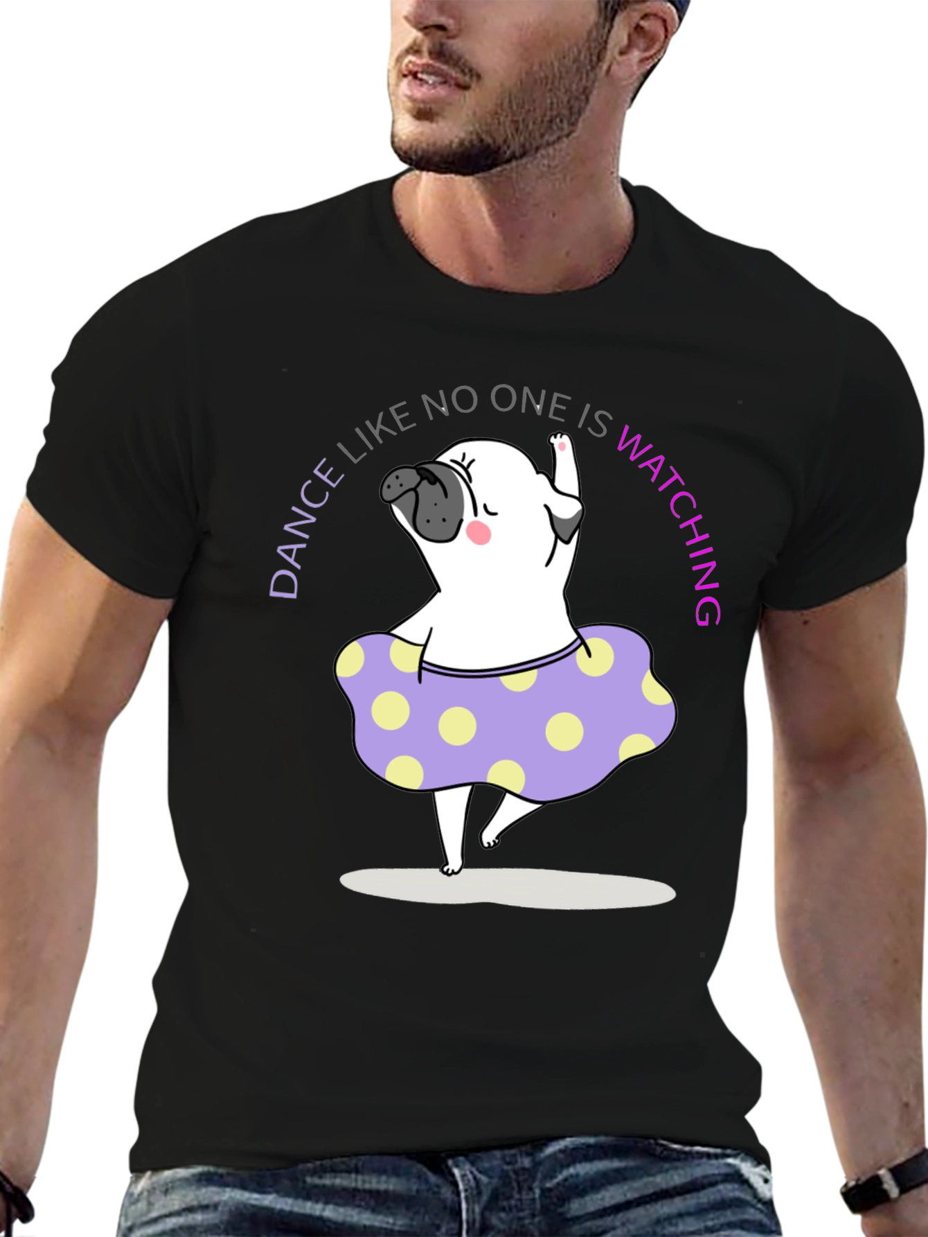 Dancing Pug T-Shirt | Funny Pug Lover Tee | Cute Dog Graphic Shirt | Dog Lover Gift | Free Shipping $50+