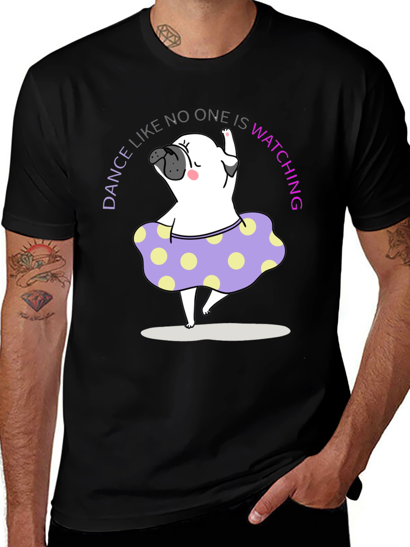 Dancing Pug T-Shirt | Funny Pug Lover Tee | Cute Dog Graphic Shirt | Dog Lover Gift | Free Shipping $50+