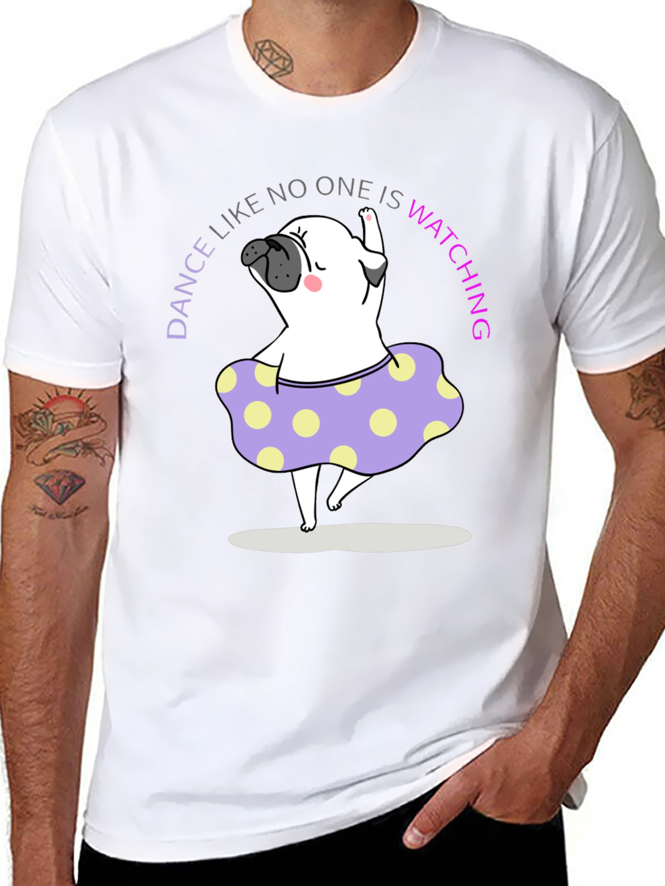 Dancing Pug T-Shirt | Funny Pug Lover Tee | Cute Dog Graphic Shirt | Dog Lover Gift | Free Shipping $50+