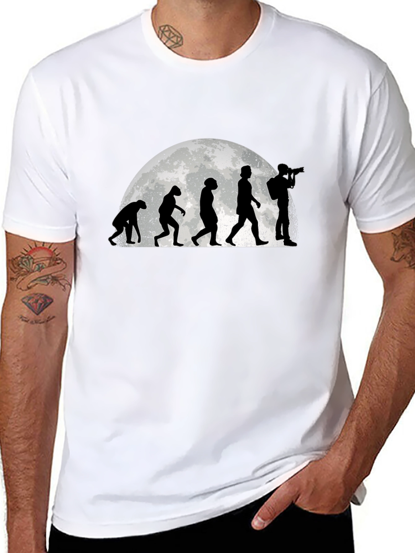 Evolution of Photographer T-Shirt - Black