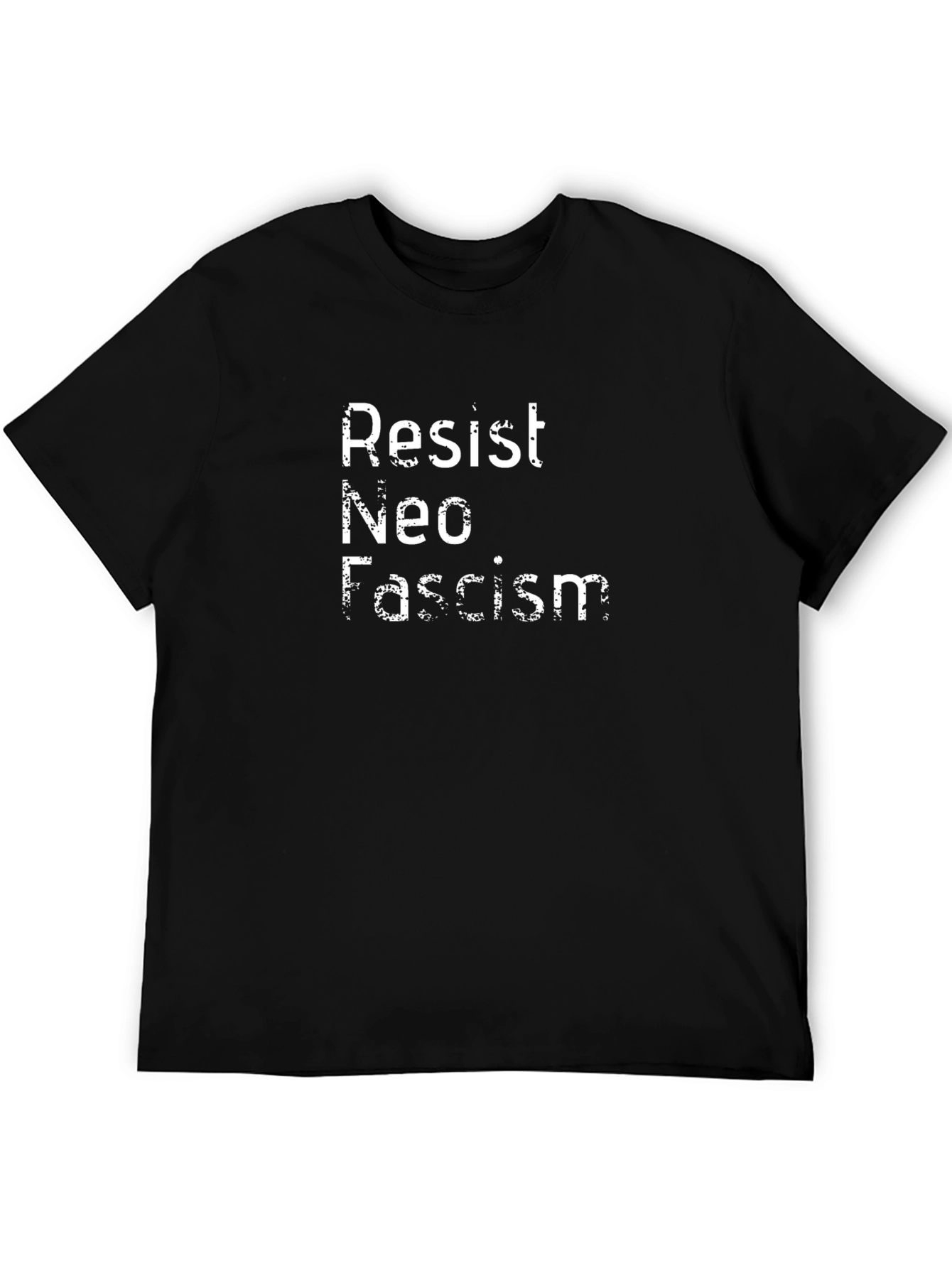 Resist Neo Fascism Black Graphic T-Shirt