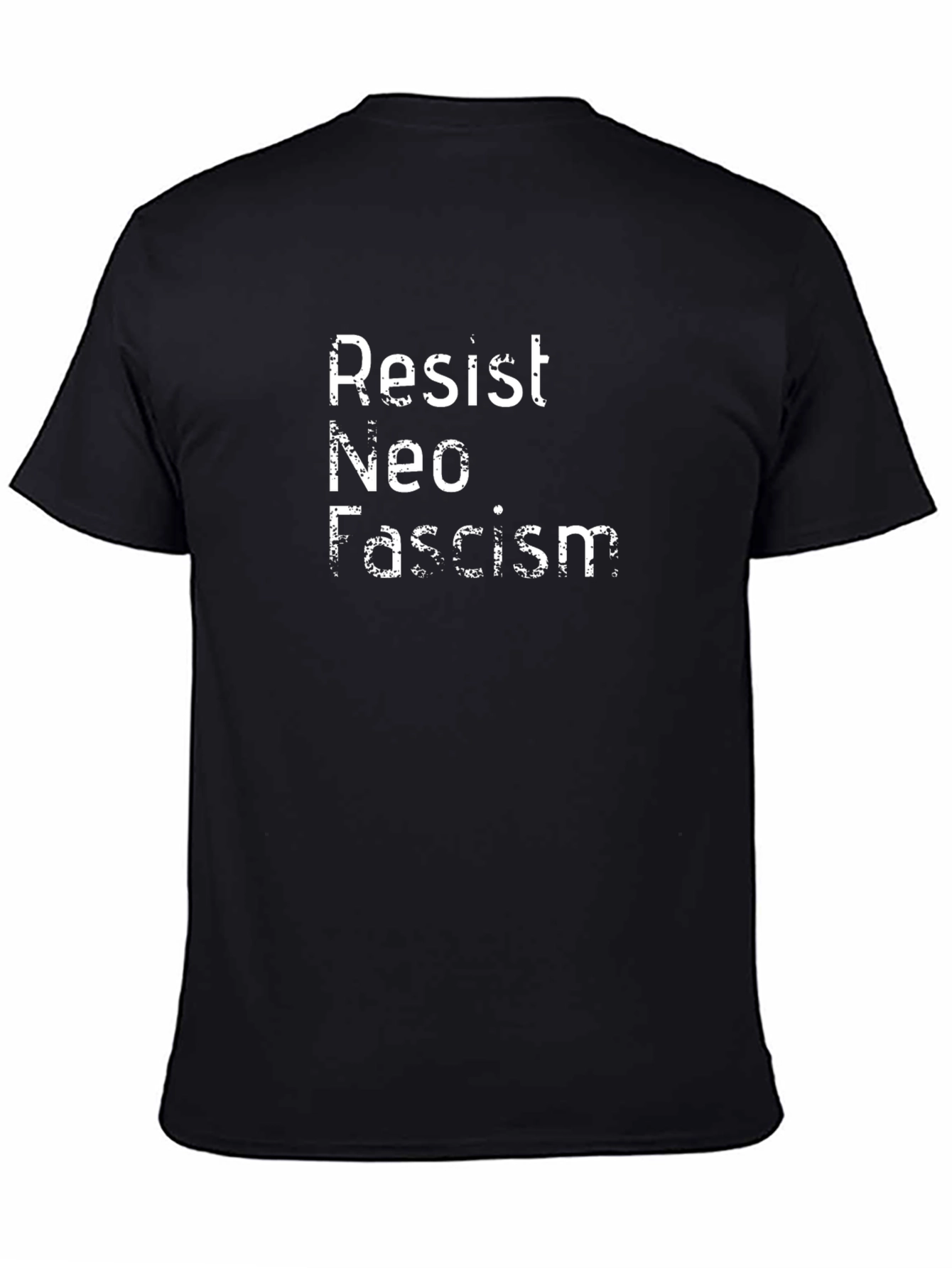 Resist Neo Fascism Black Graphic T-Shirt