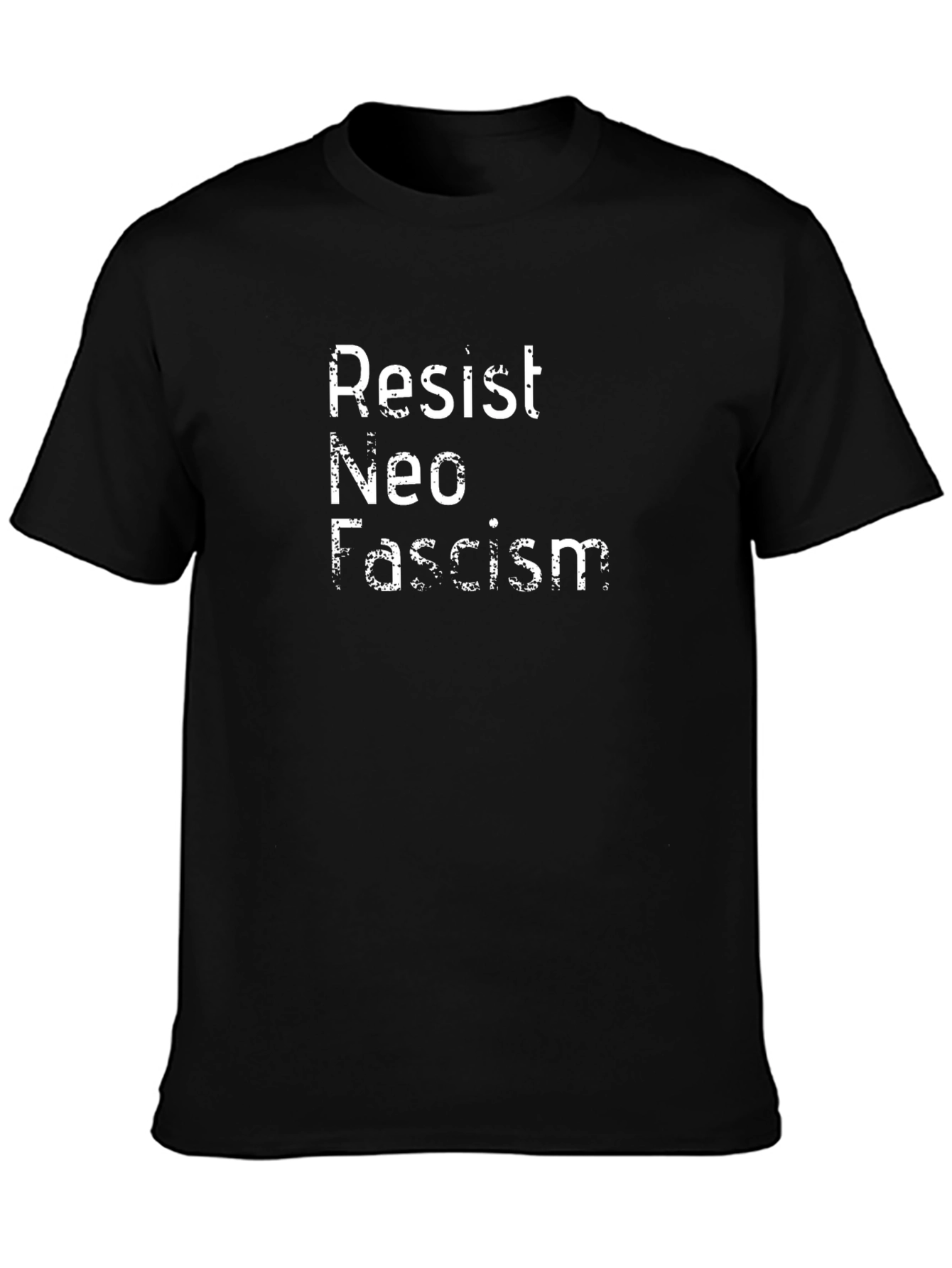 Resist Neo Fascism Black Graphic T-Shirt