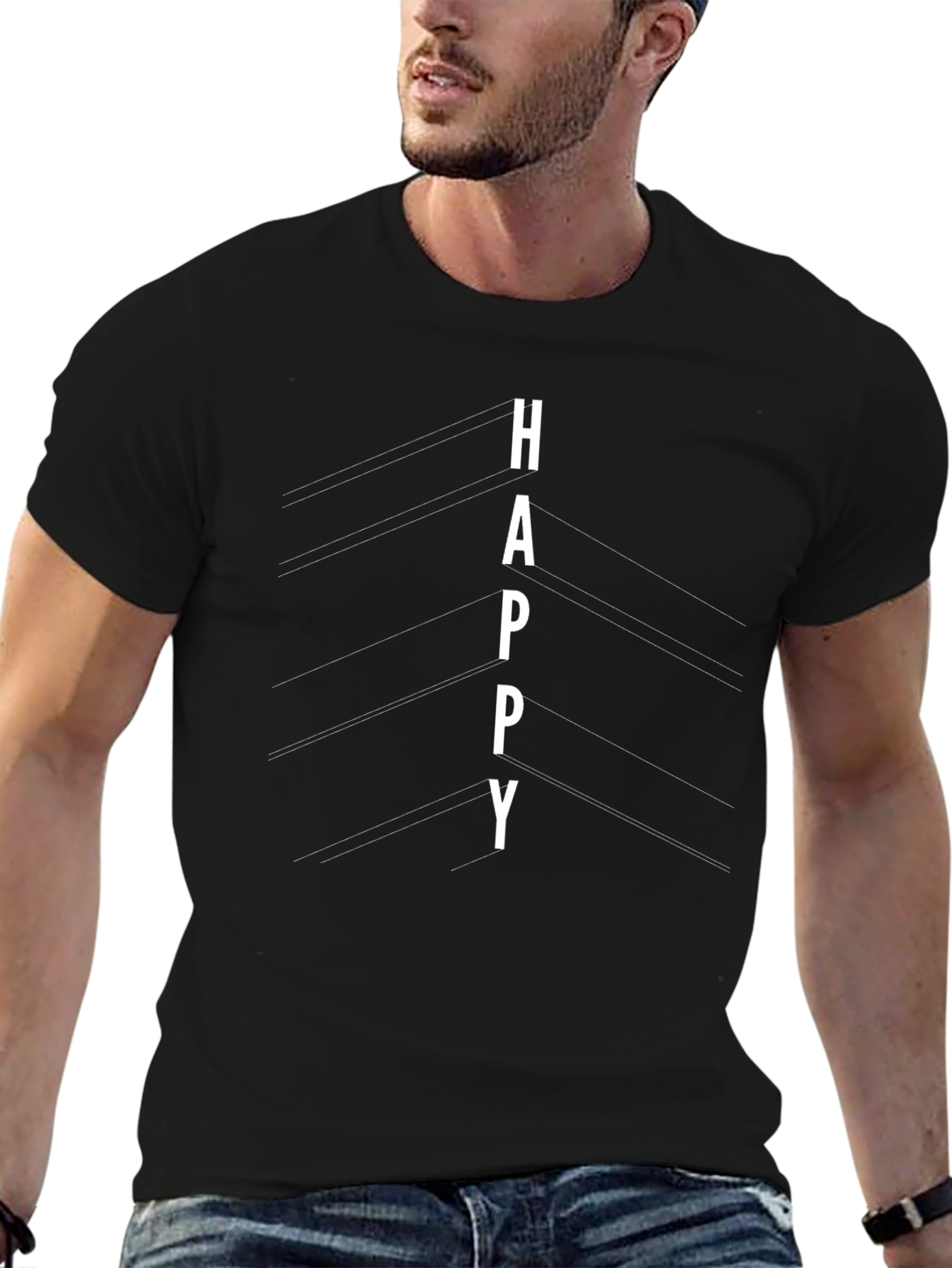 Happy Graphic Tee - Modern Casual Style